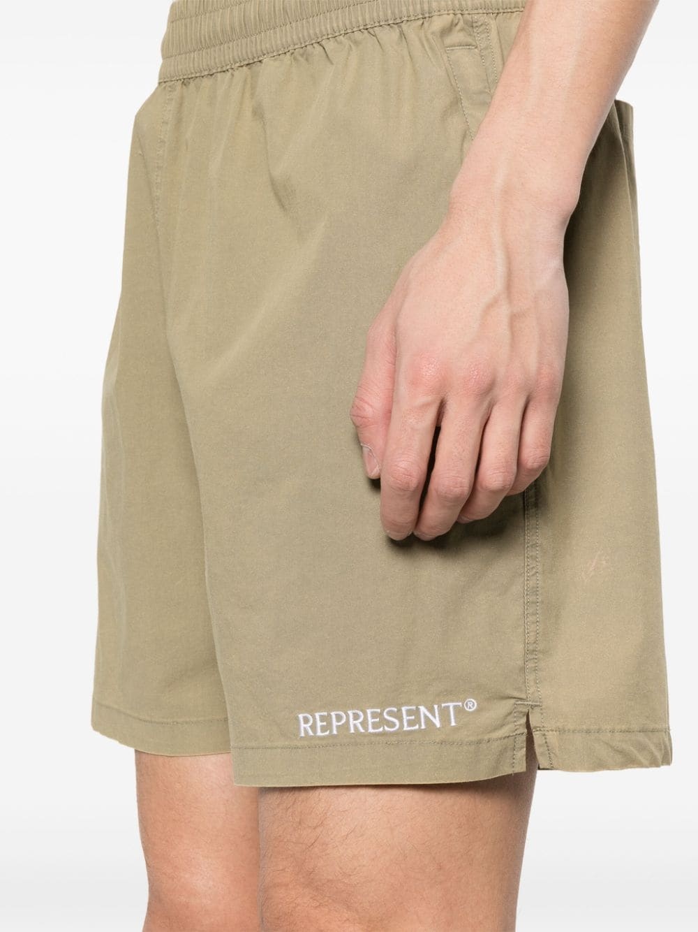embroidered-logo track shorts - 5