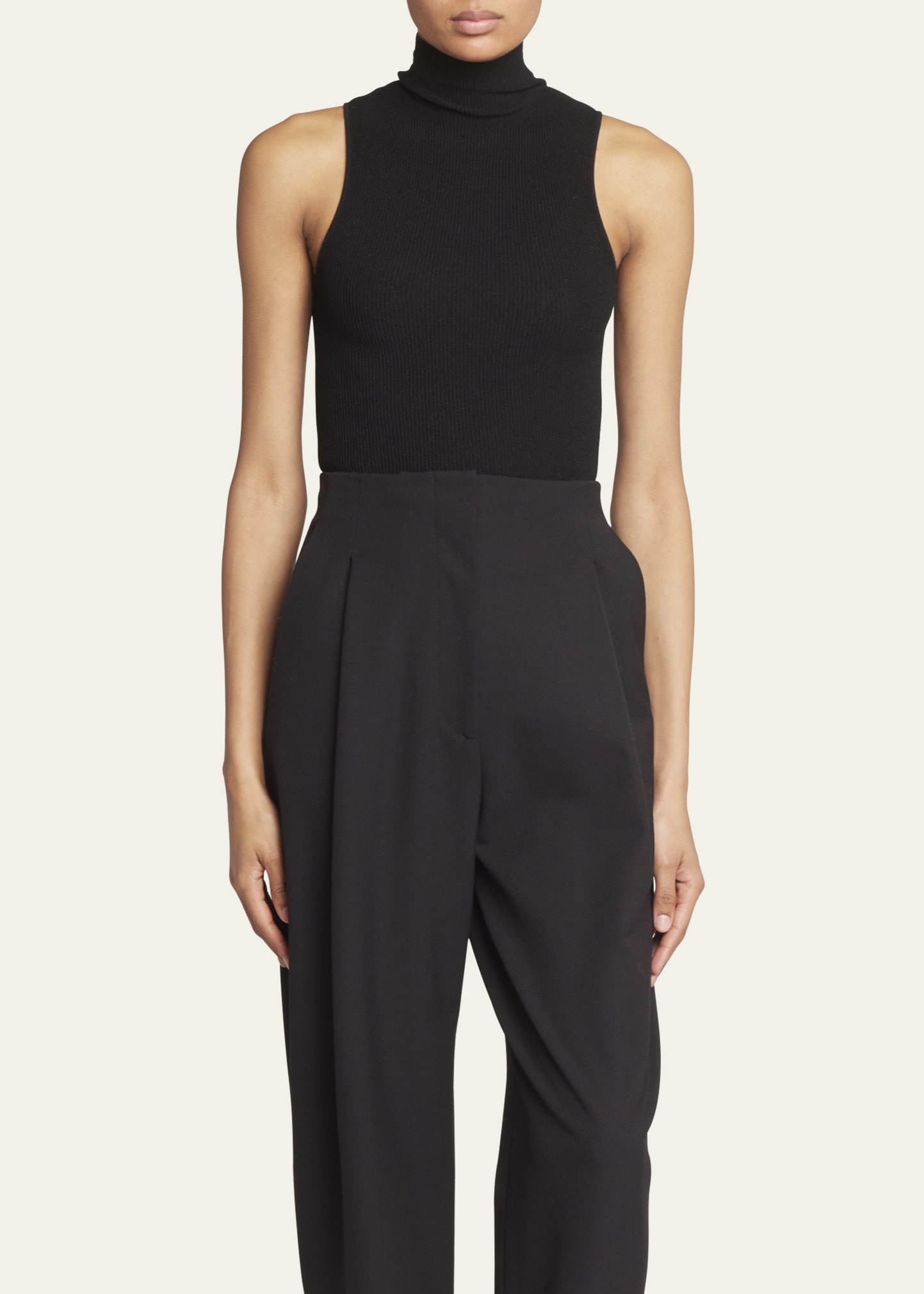 Matte Viscose Knit Ribbed Top - 2