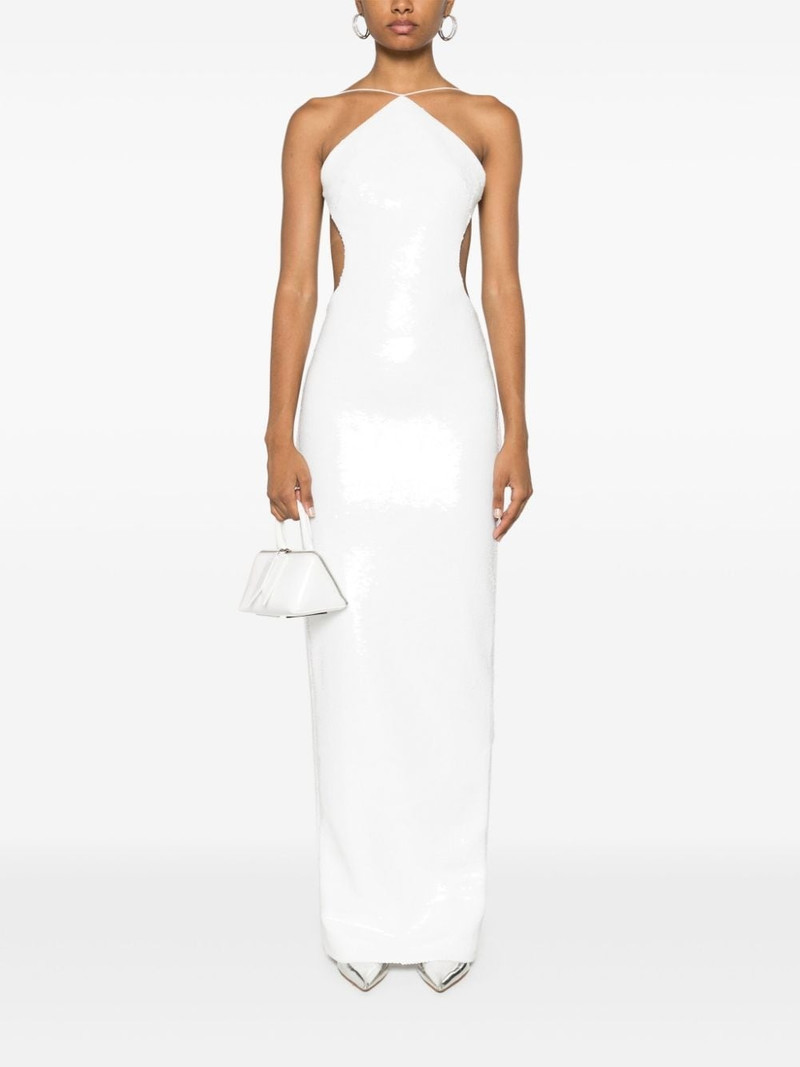 MÔNOT sequin halterneck maxi dress outlook