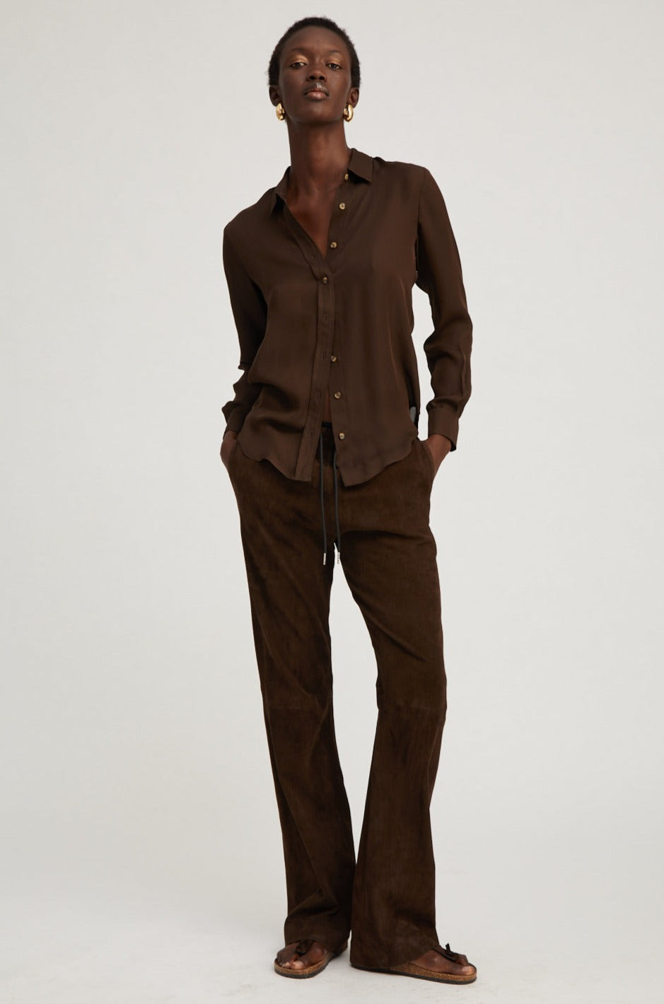 AMERICANO SILK FITTED BUTTON DOWN - 2