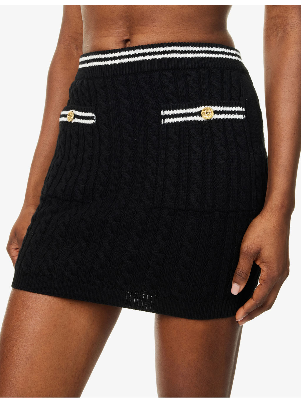 Cable-Knit Slim-Fit Cotton Mini Skirt - 5