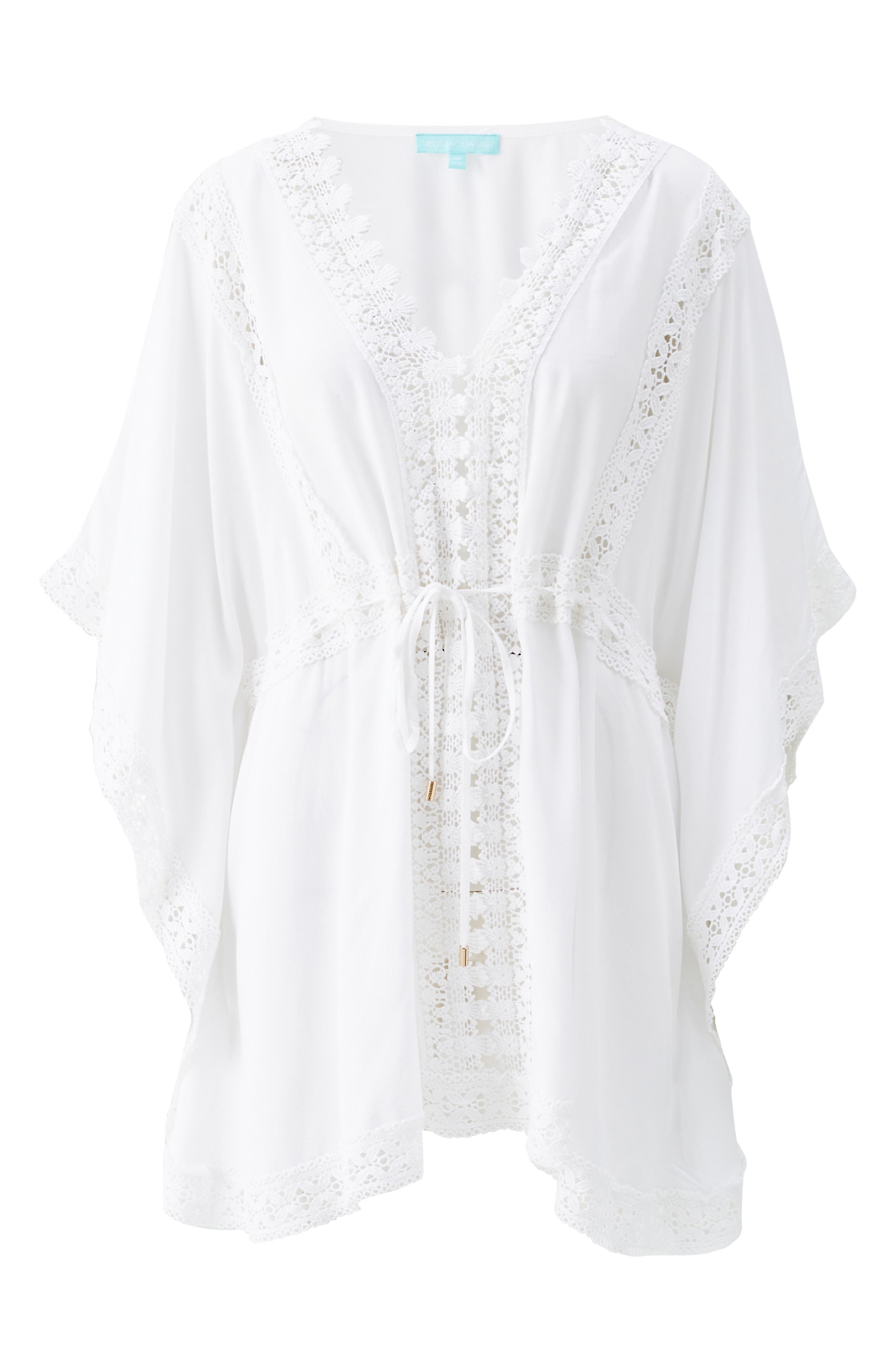 Melissa Odabash Evin Embroidered Cover-Up Dress in White at Nordstrom - 3