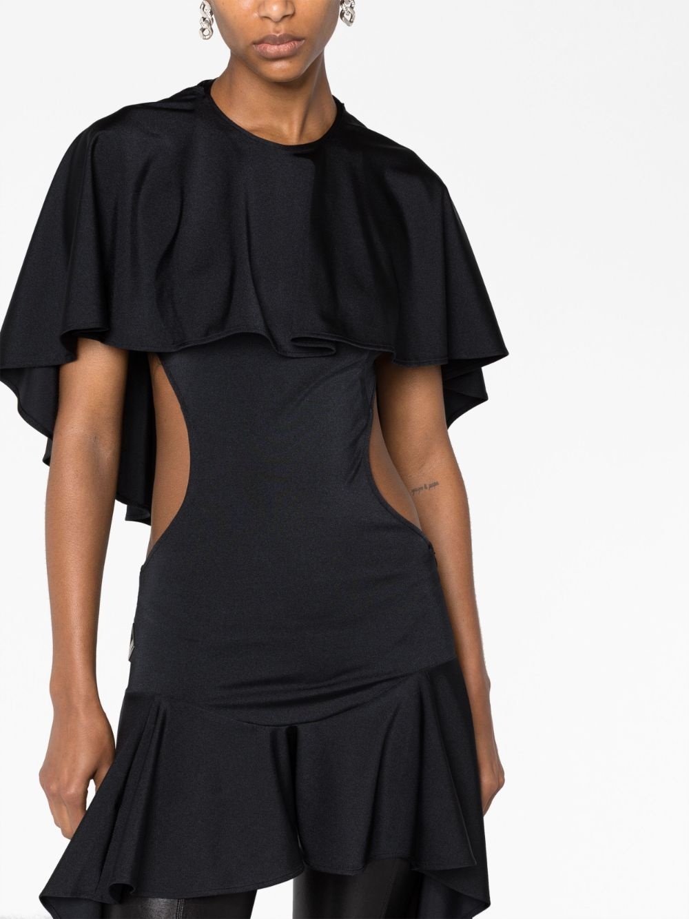 Airi cape-effect cut-out minidress - 5