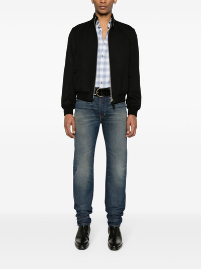 TOM FORD zip-up canvas bomber jacket outlook