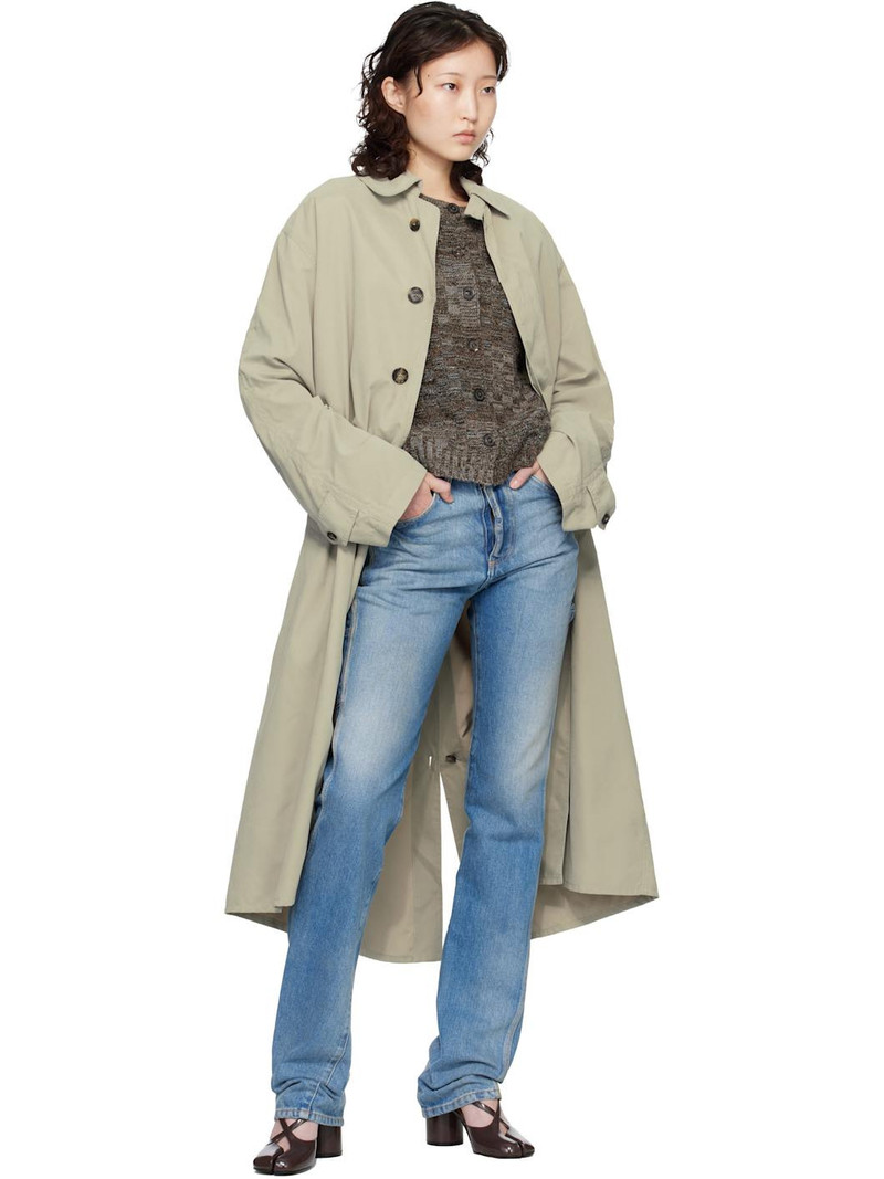 Maison Margiela Khaki Peached Trench Coat outlook