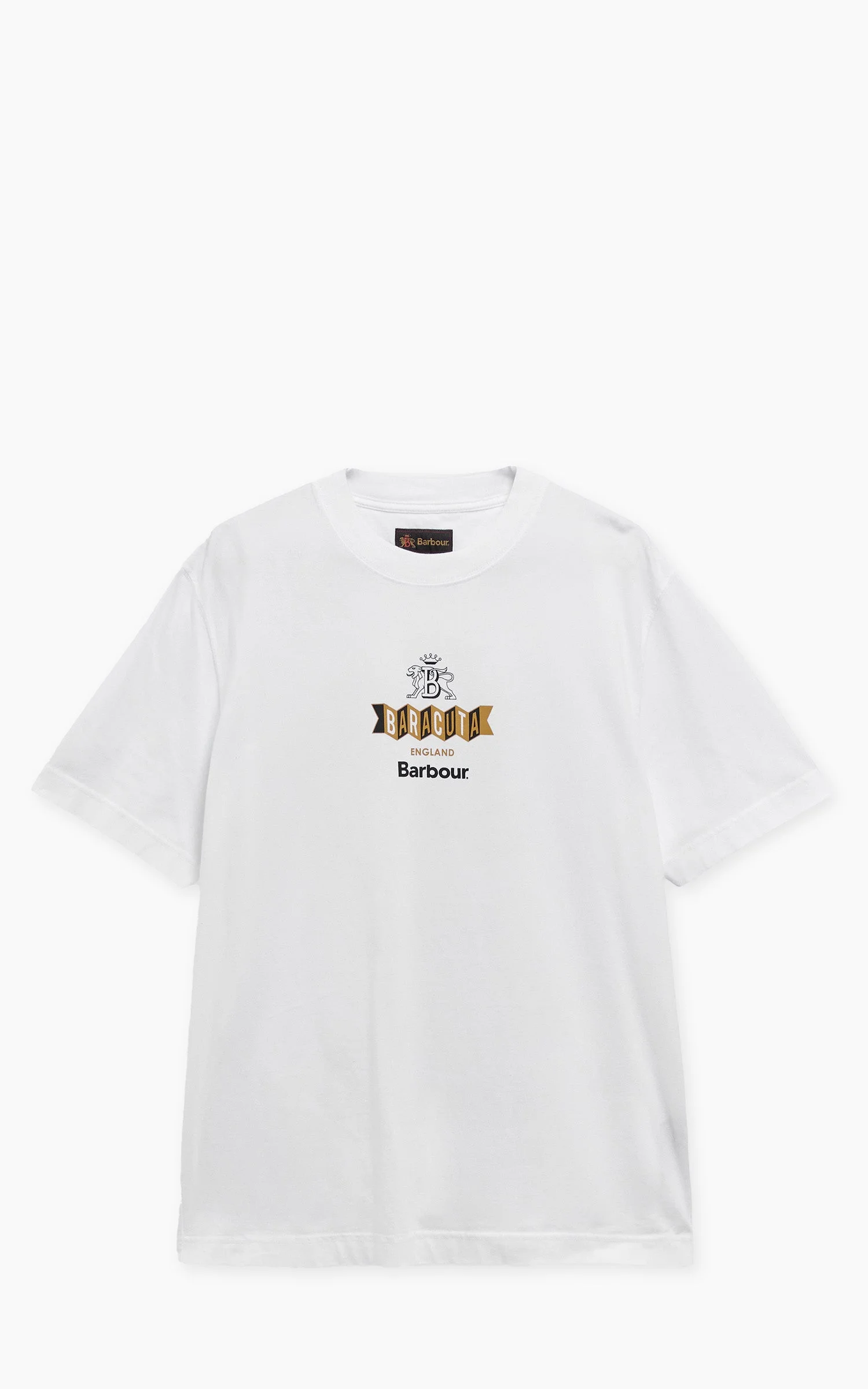 BARBOUR X BARACUTA T-SHIRT VINYL OVERSIZED WHITE - 1