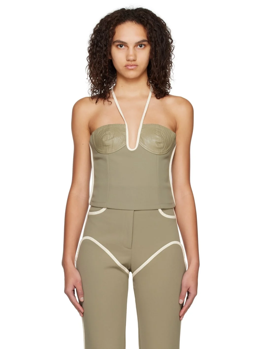 Khaki Nassia Tank Top - 1