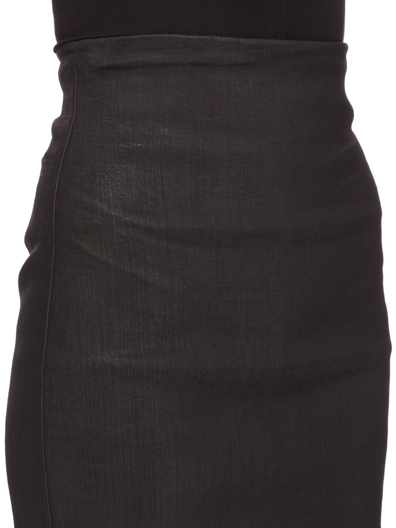 Black Porterville Dirt Denim Miniskirt 4