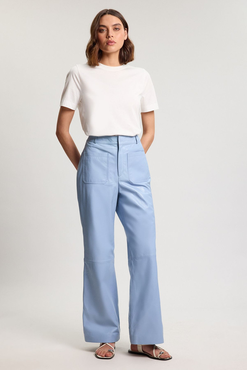 Leather Straight Leg Trouser 3