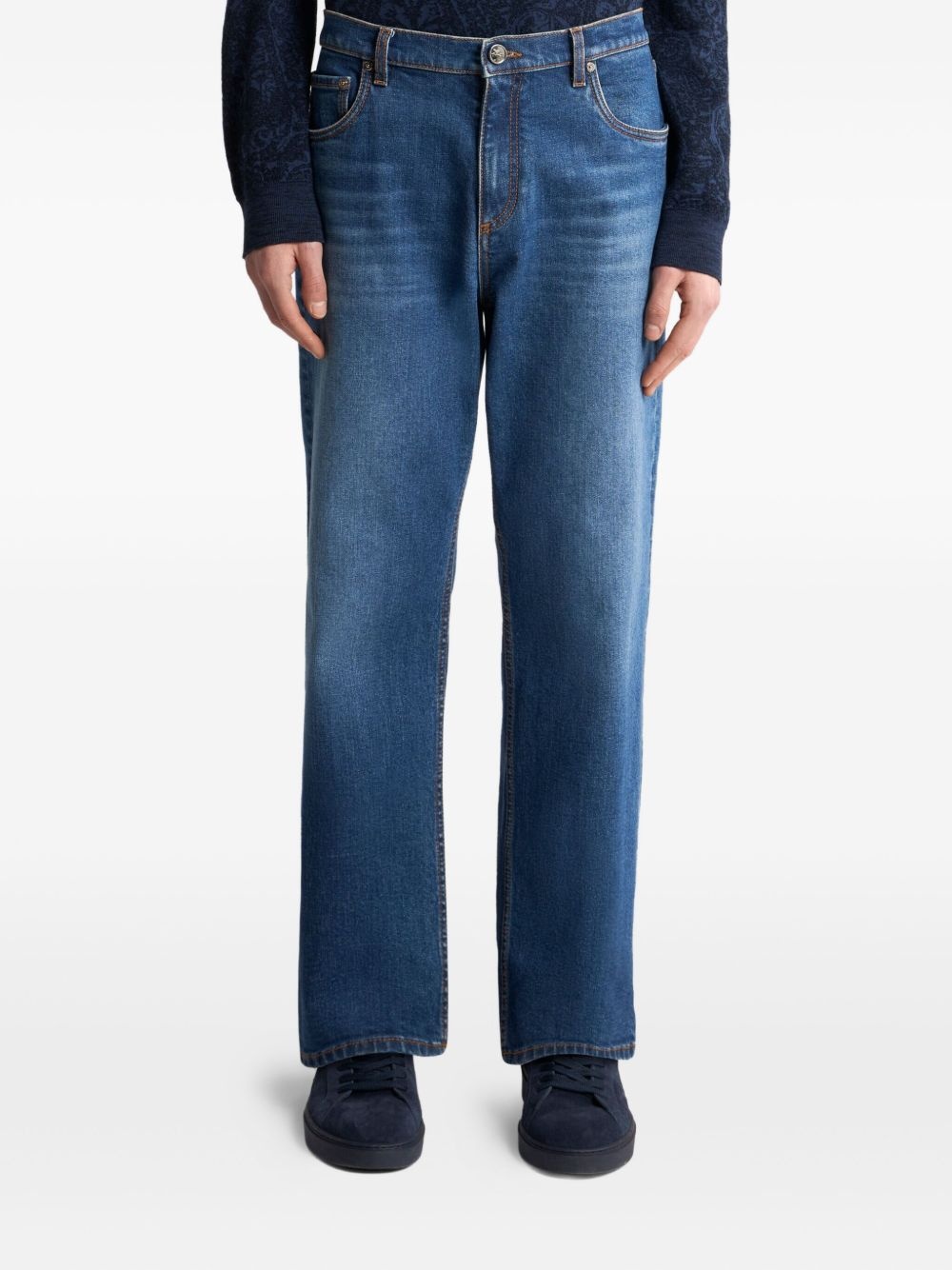 Pegaso-embroidered jeans - 3