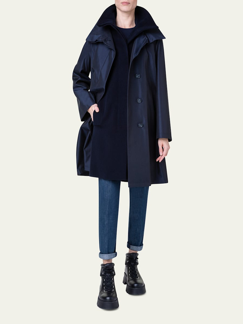 AKRIS Storm System Double-Breasted Coat outlook