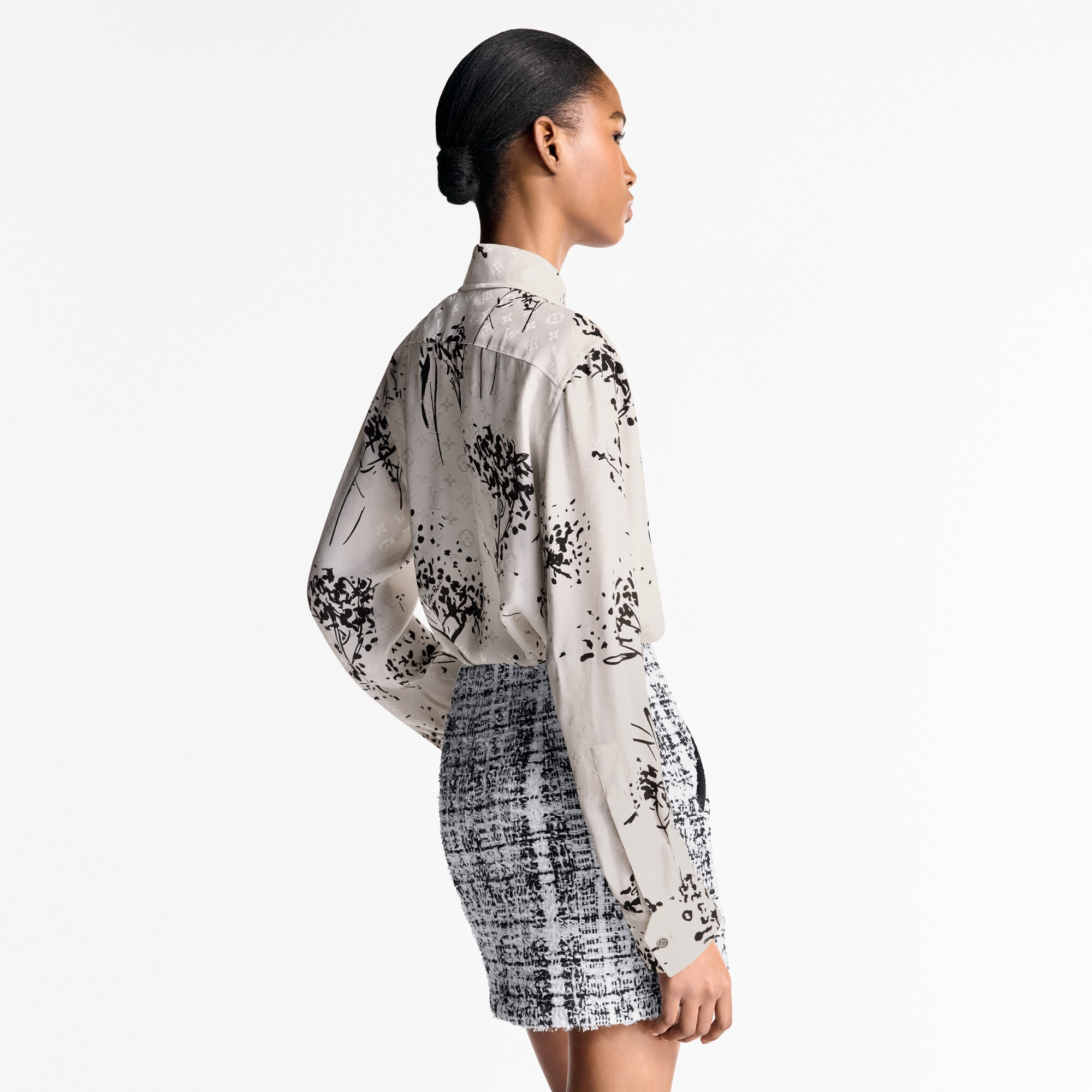 Monogram Tree Silk Shirt - 5