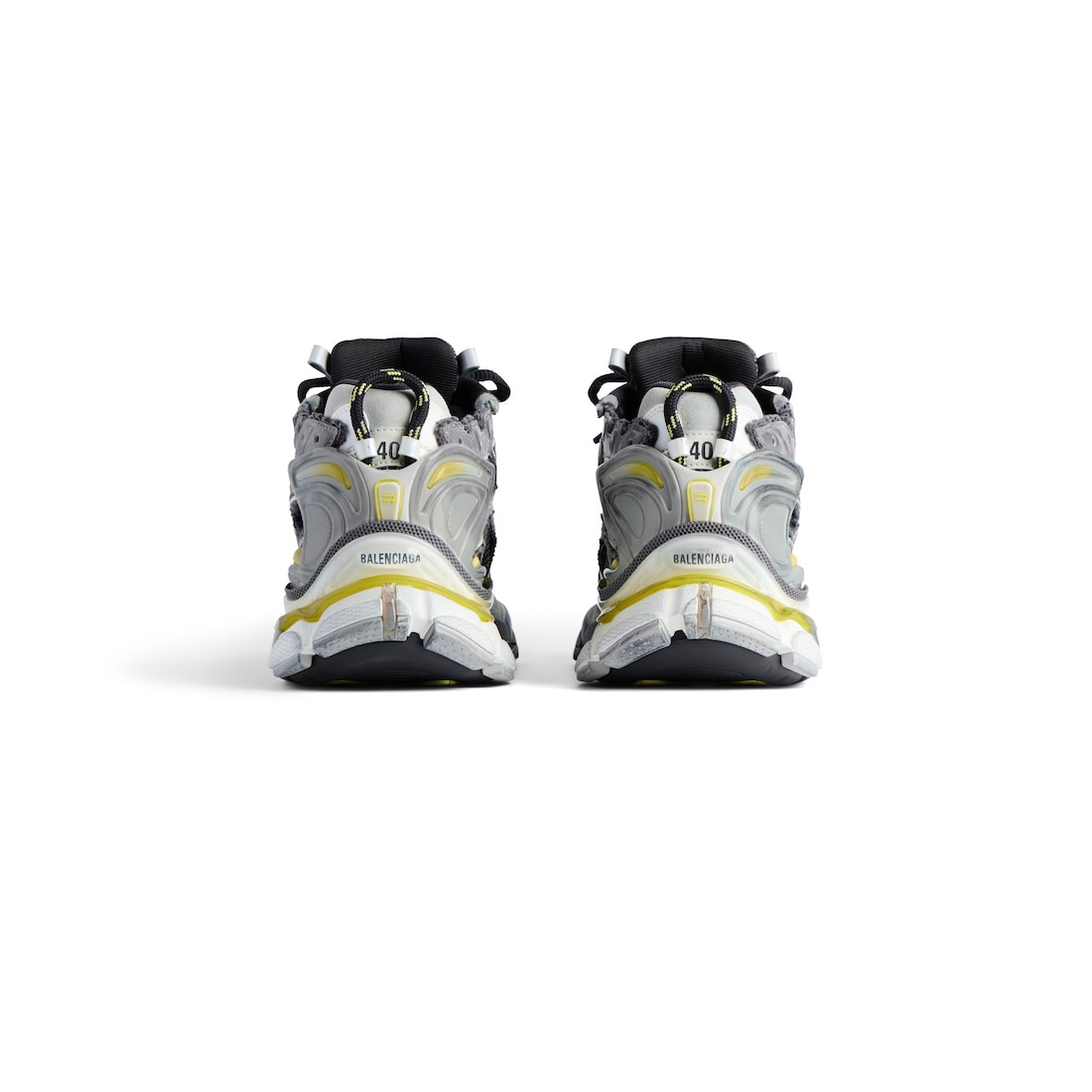 Men's Runner Sneaker  in Grey/yellow/white - 5