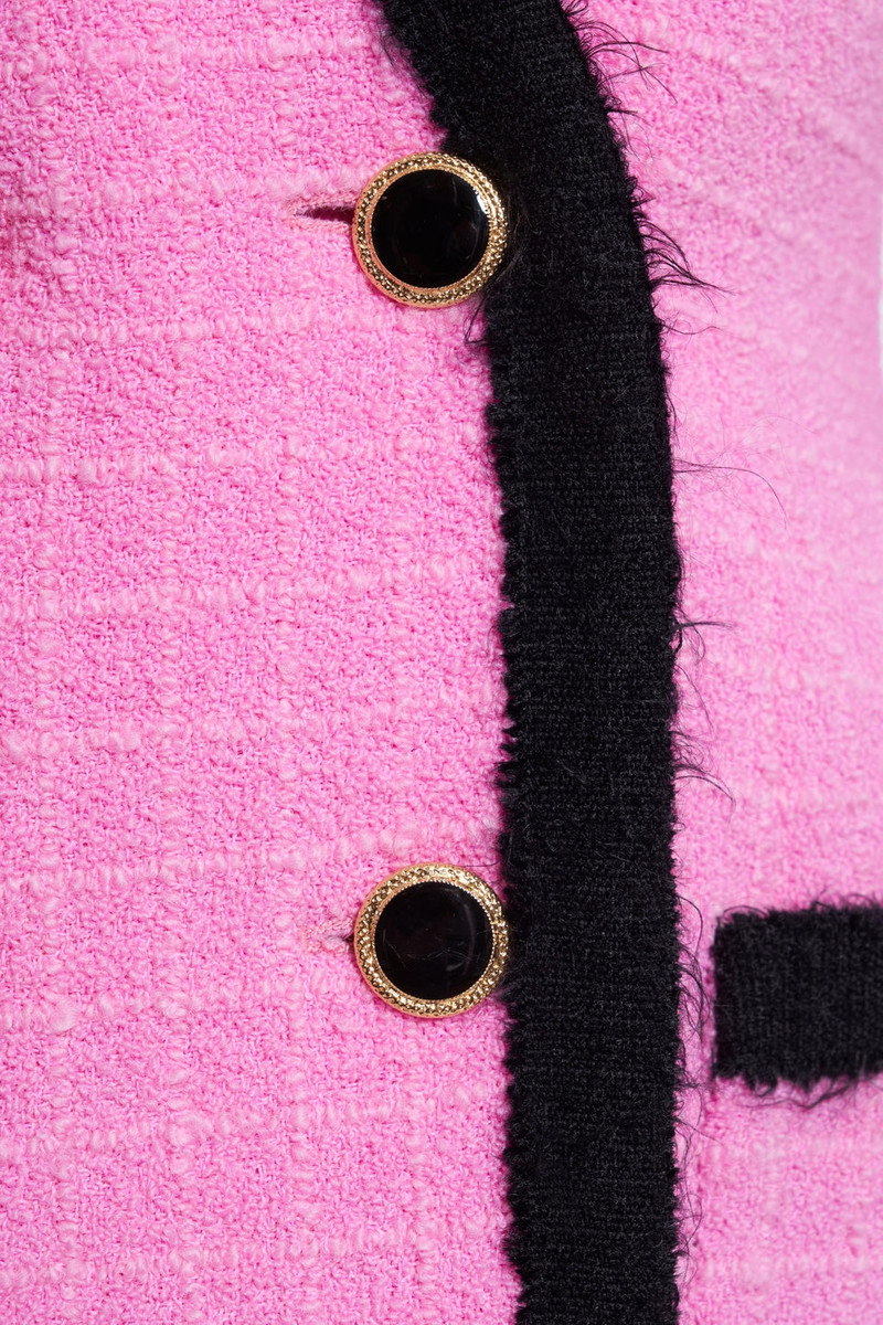 CHECKED TWEED BOUCLE DOUBLE BREASTED JACKET 3