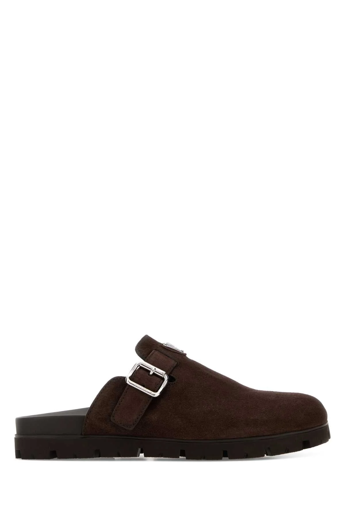 Prada Men Dark Brown Suede Slippers - 1