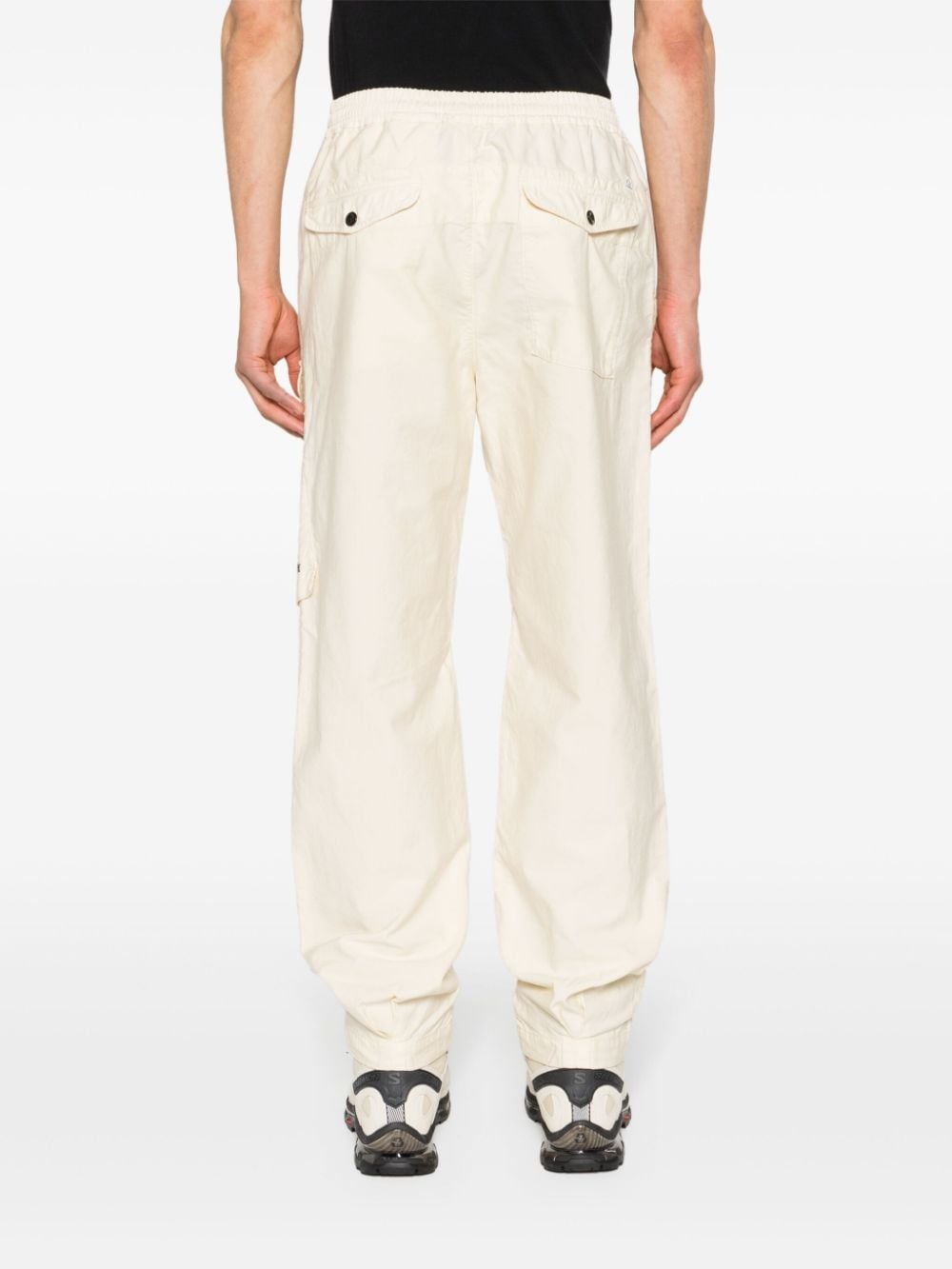 logo-embroidered cargo trousers - 4