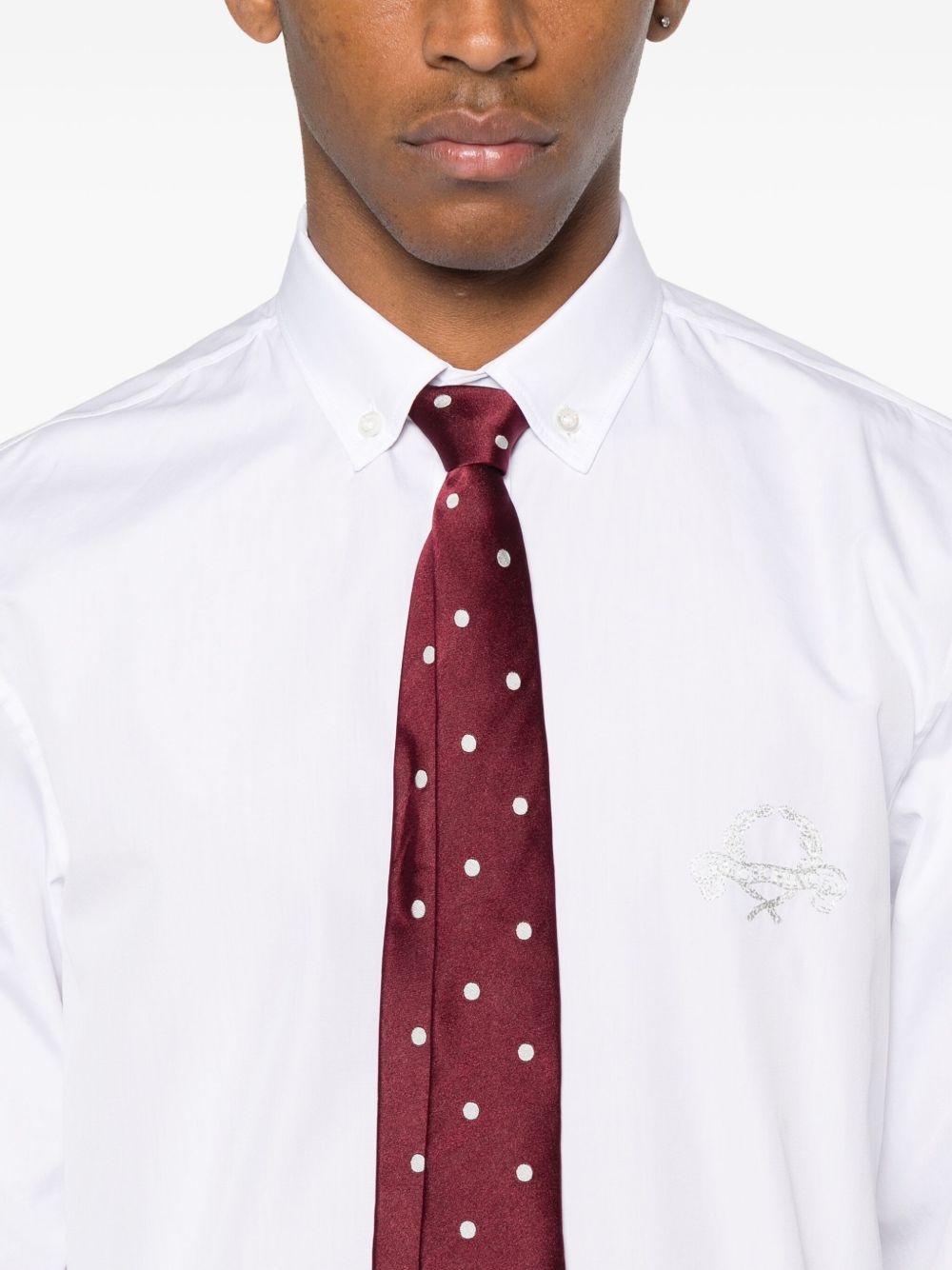 embroidered-logo shirt - 5