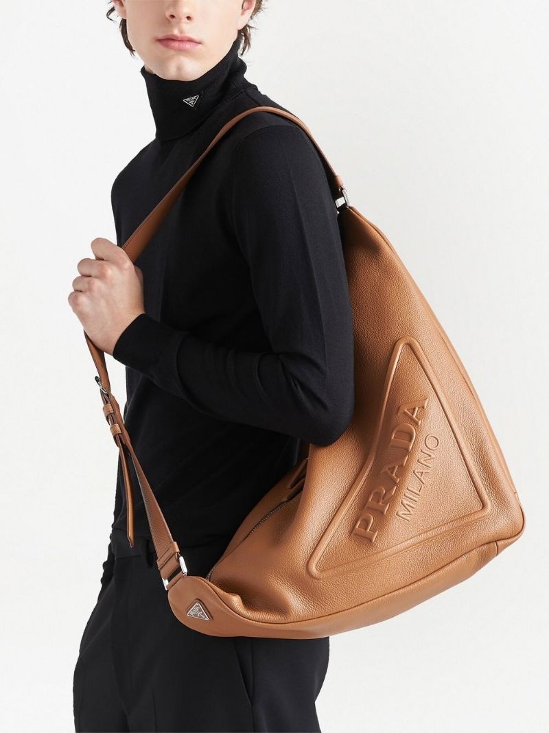 leather triangle shoulder bag - 6