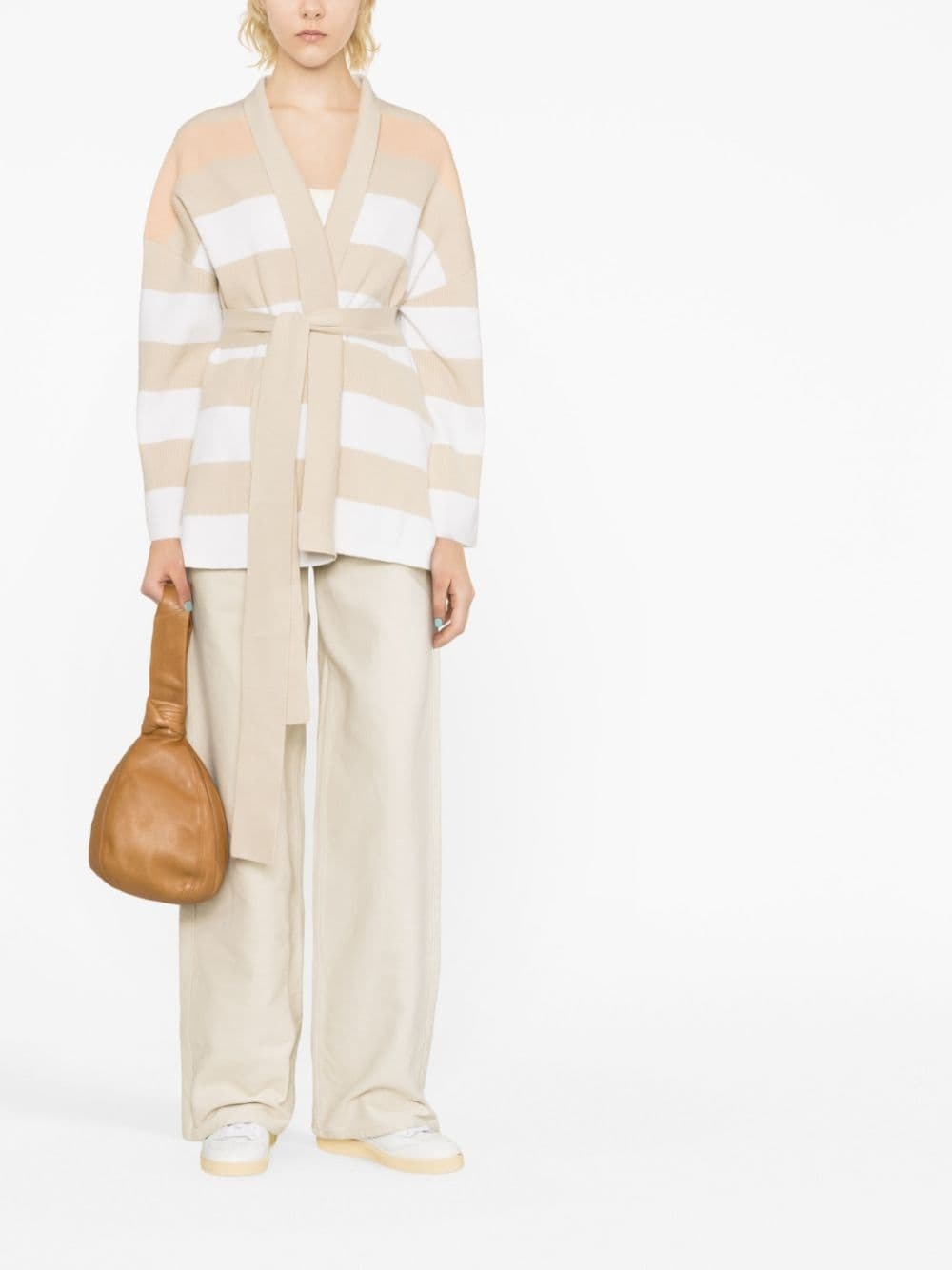 striped knitted cardigan - 2