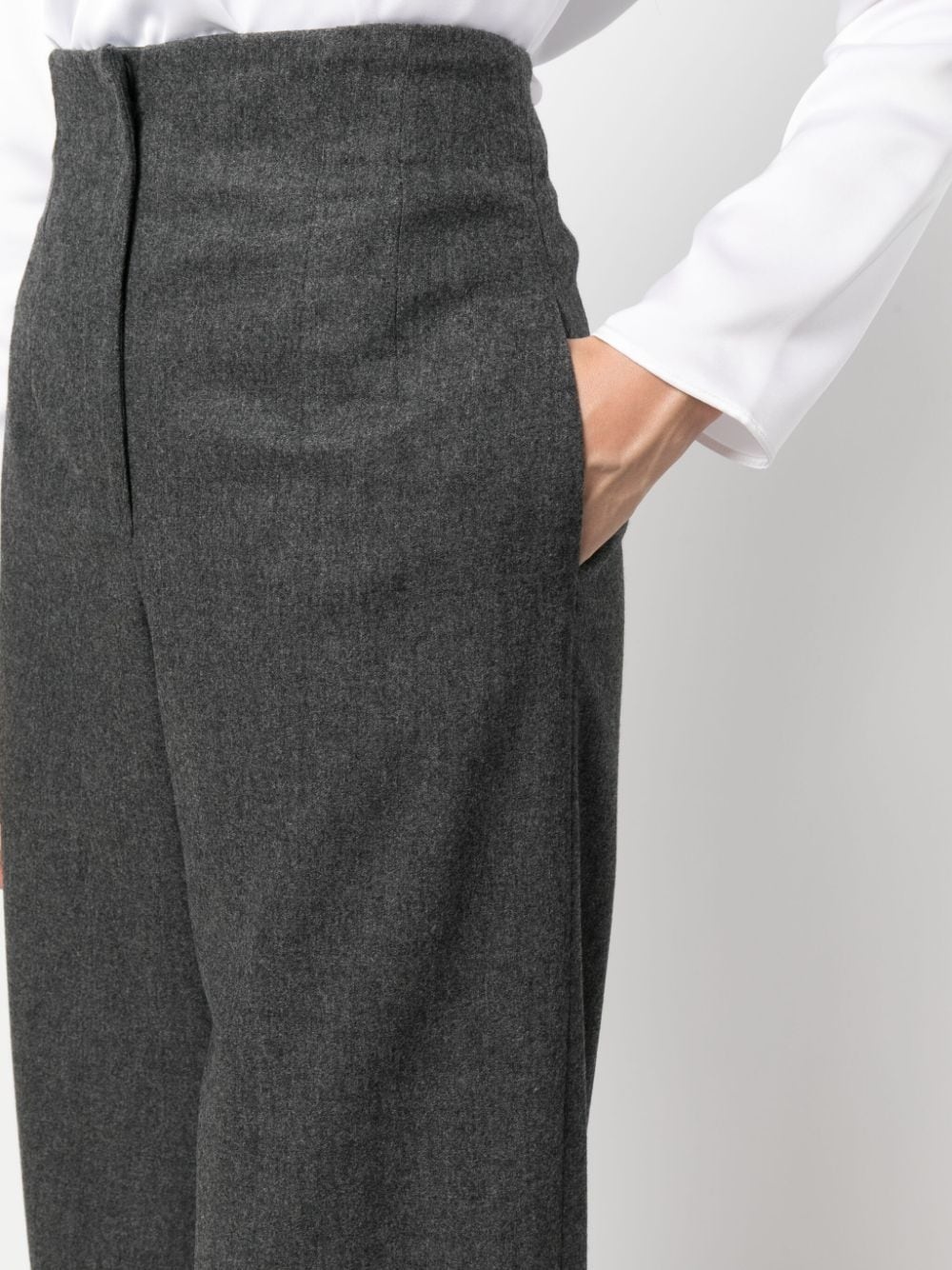 straight-leg high-waist trousers - 5