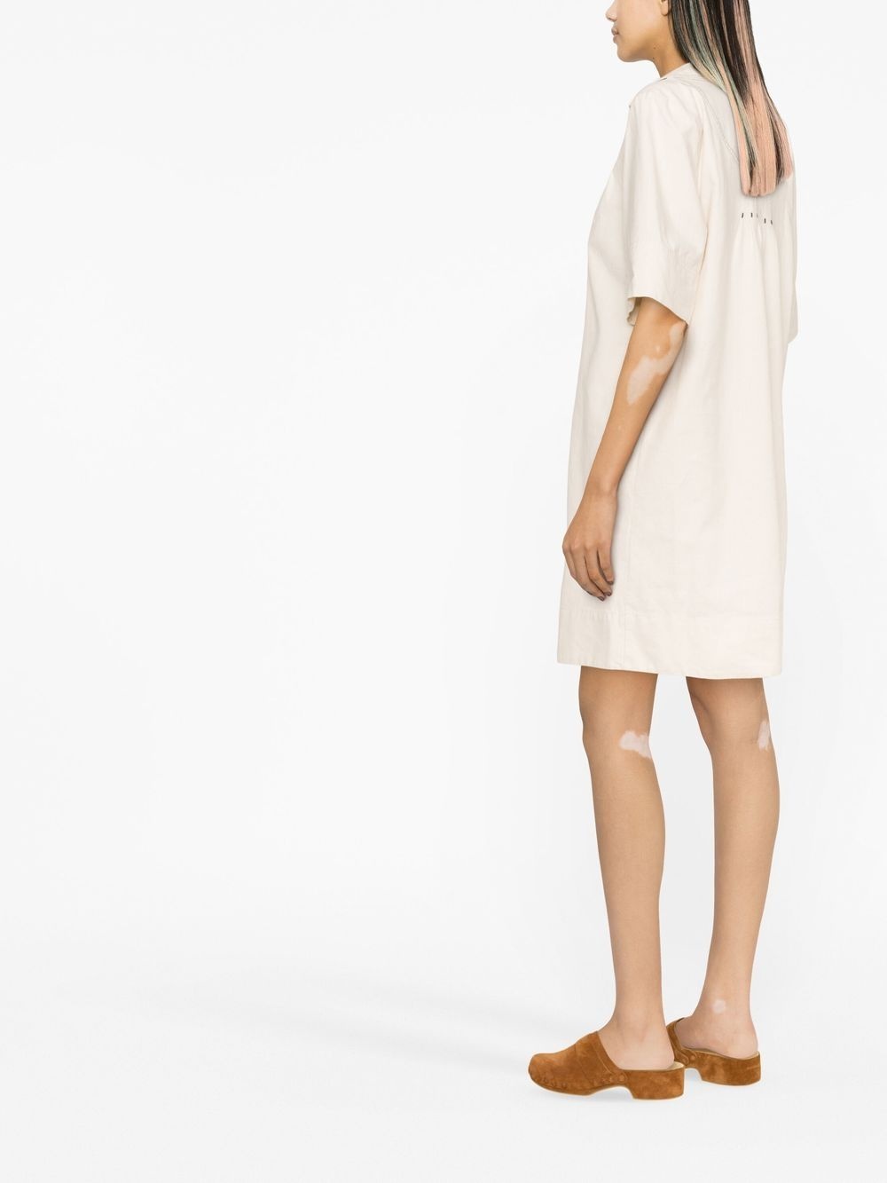 short-sleeve embroidered minidress - 3