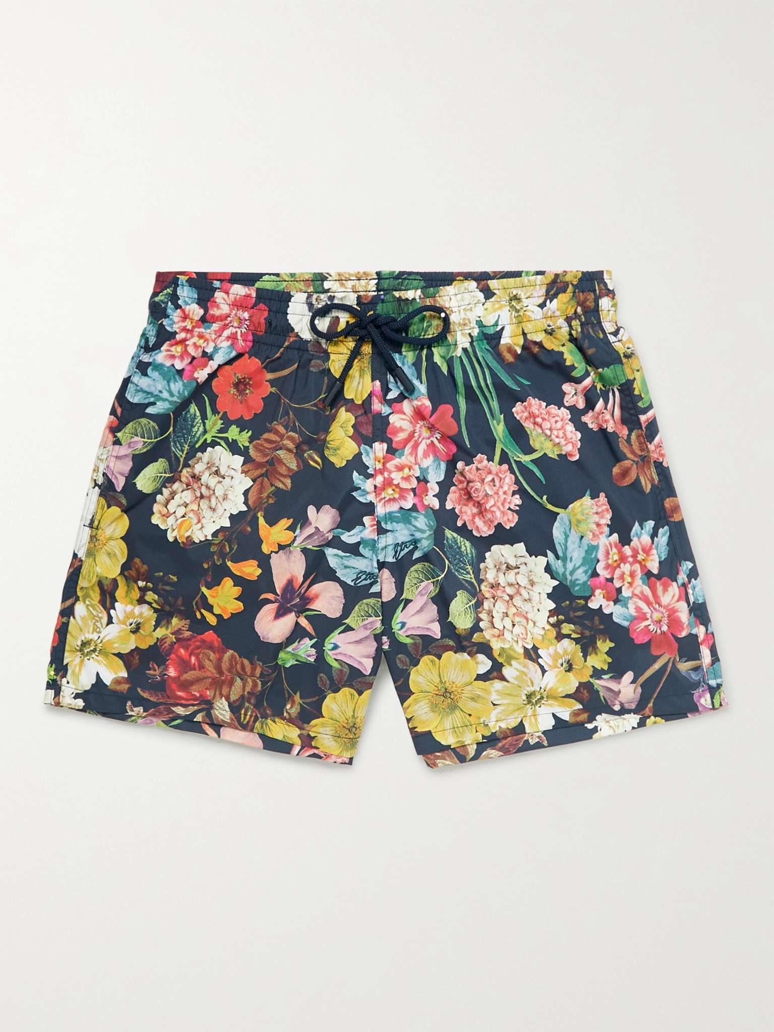 Mid-Length Printed Swim Shorts - 1