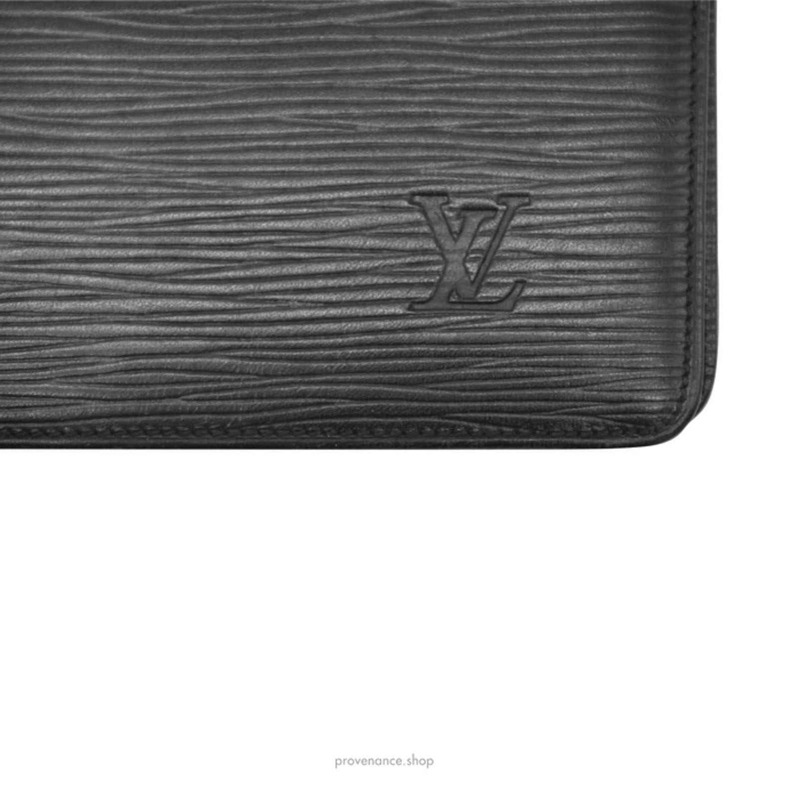 Louis Vuitton "MALLETIER" Long Wallet - Black Epi Noir Leather - 7