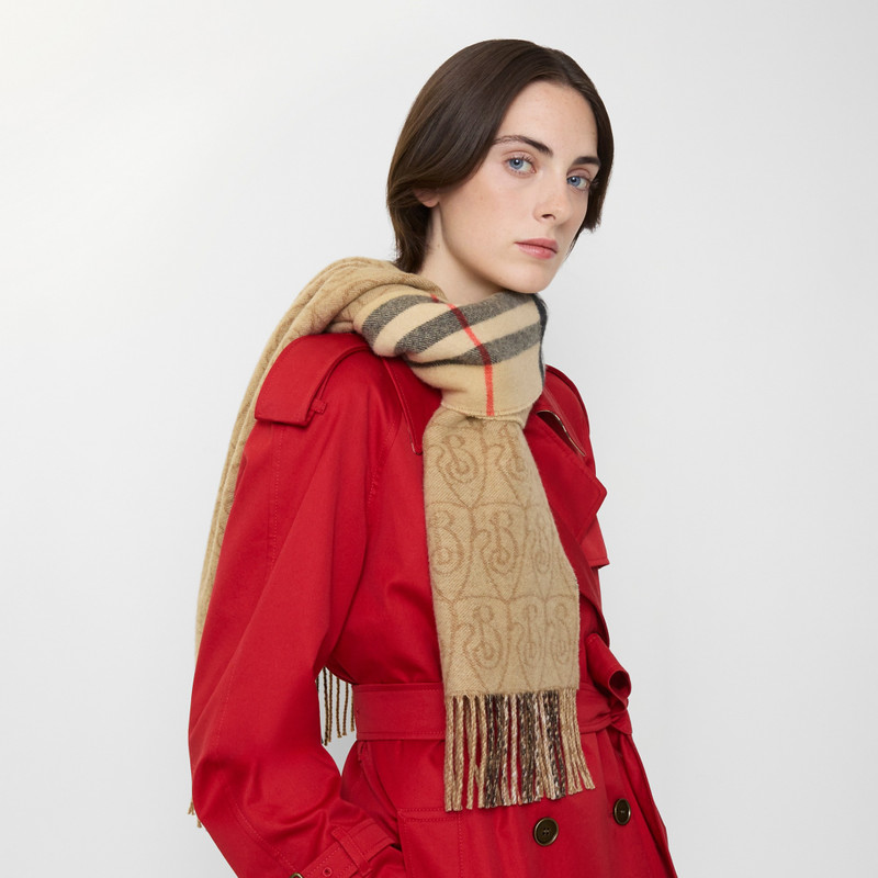 Reversible B Shield Cashmere Scarf 4