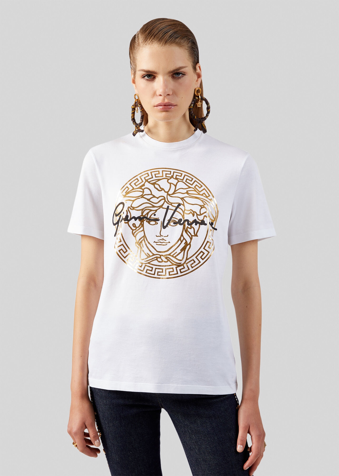 Medusa Signature Motif Slim Fit T-Shirt - 2