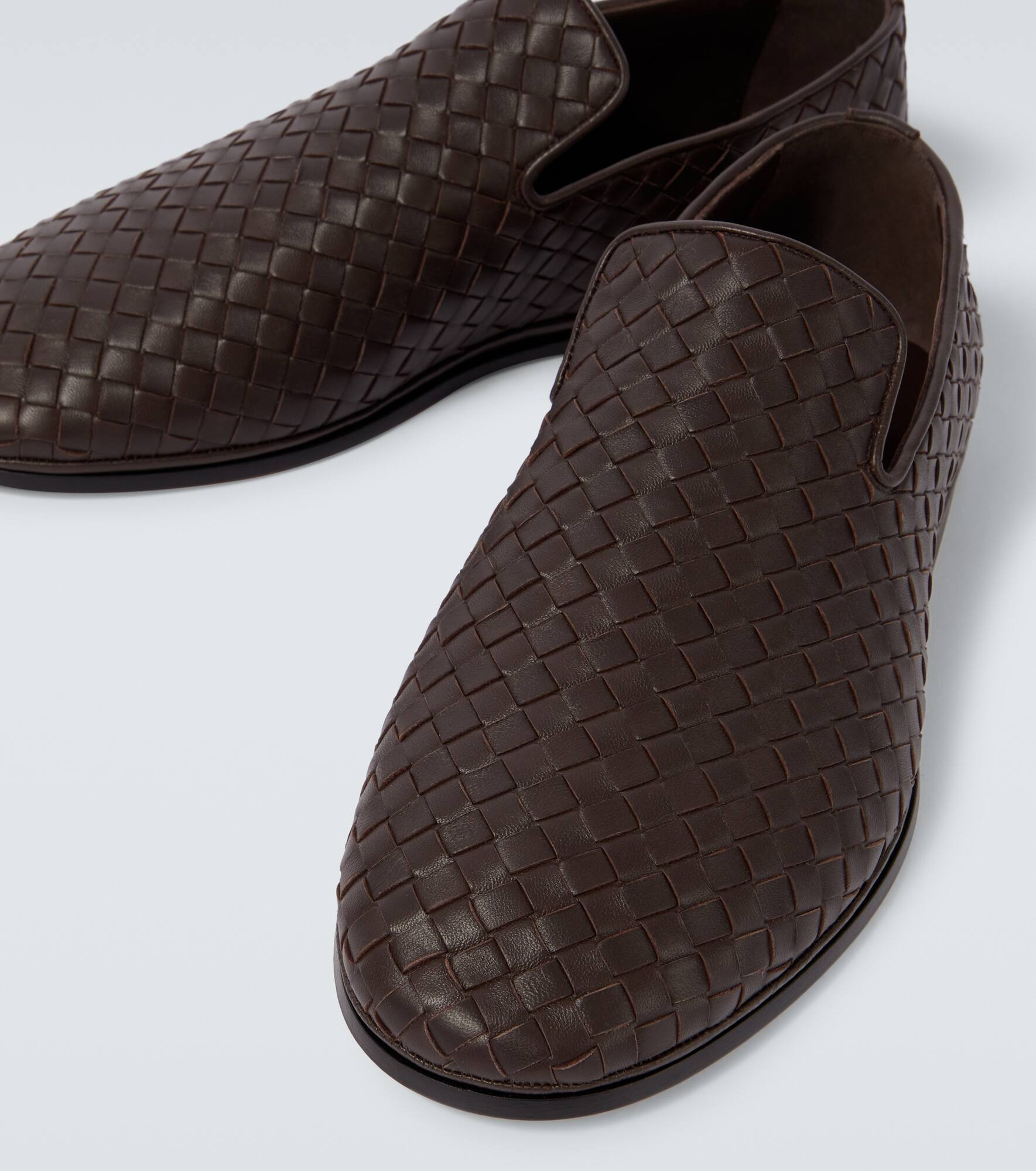 Sunday Intrecciato leather slip-on shoes - 3