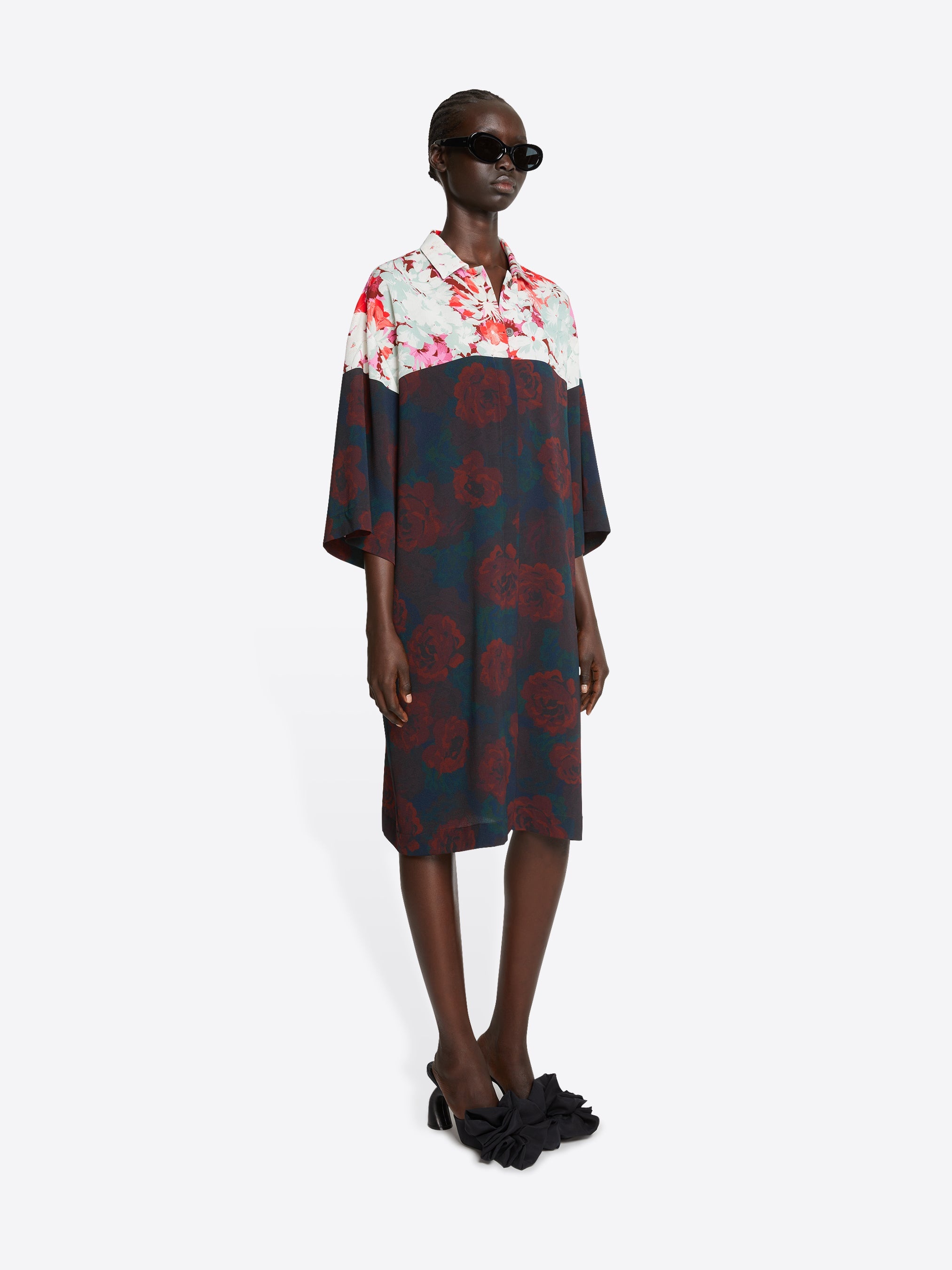 FLORAL SHIRT DRESS - 3