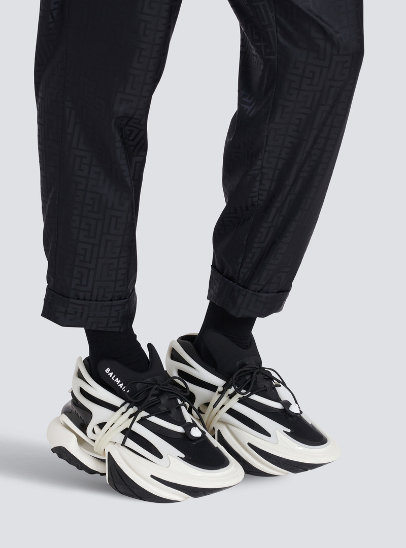 Balmain Unicorn low-top trainers in neoprene and leather outlook