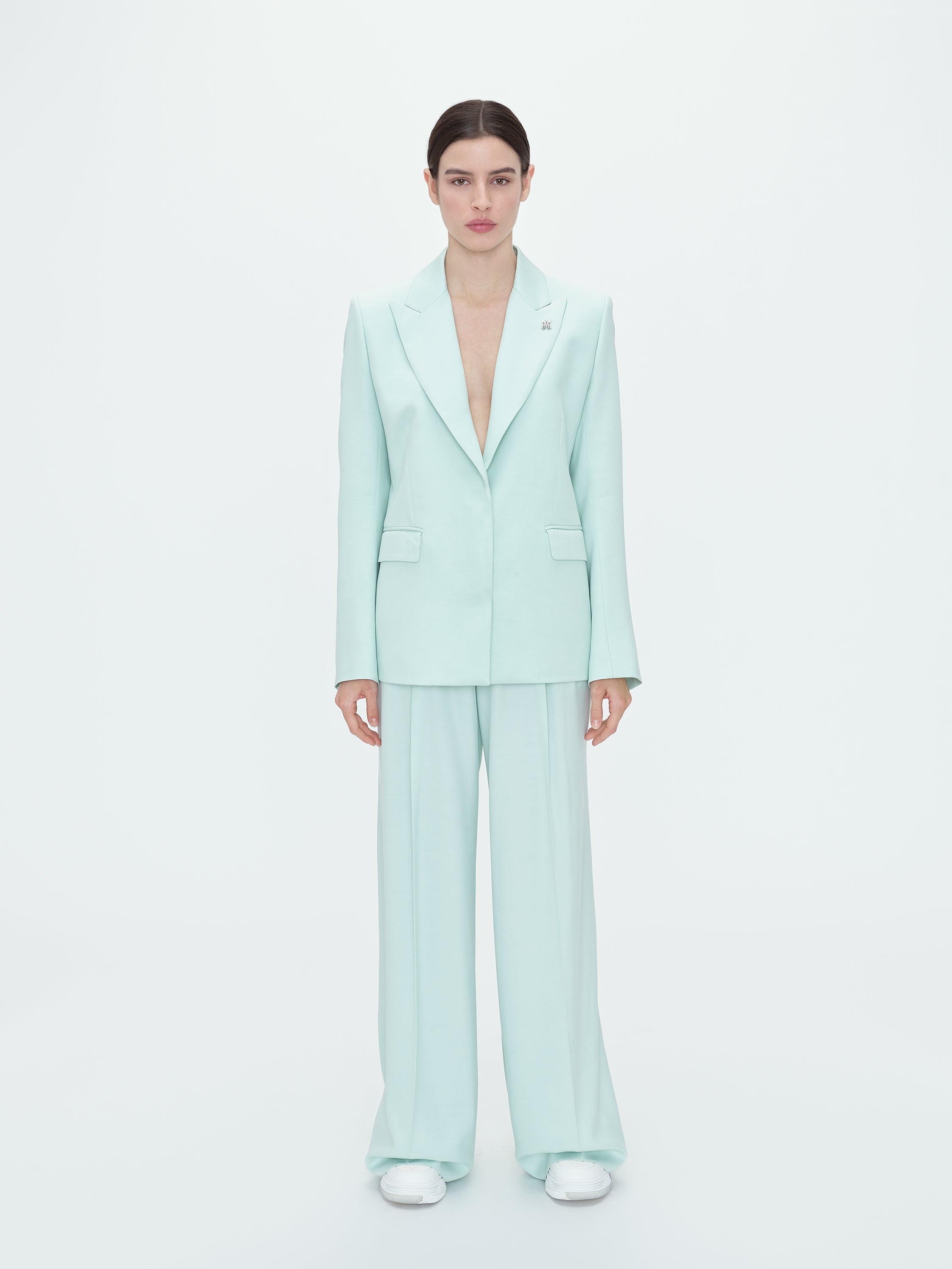 WIDE LEG DOUBLE PLEATED PANT - 2