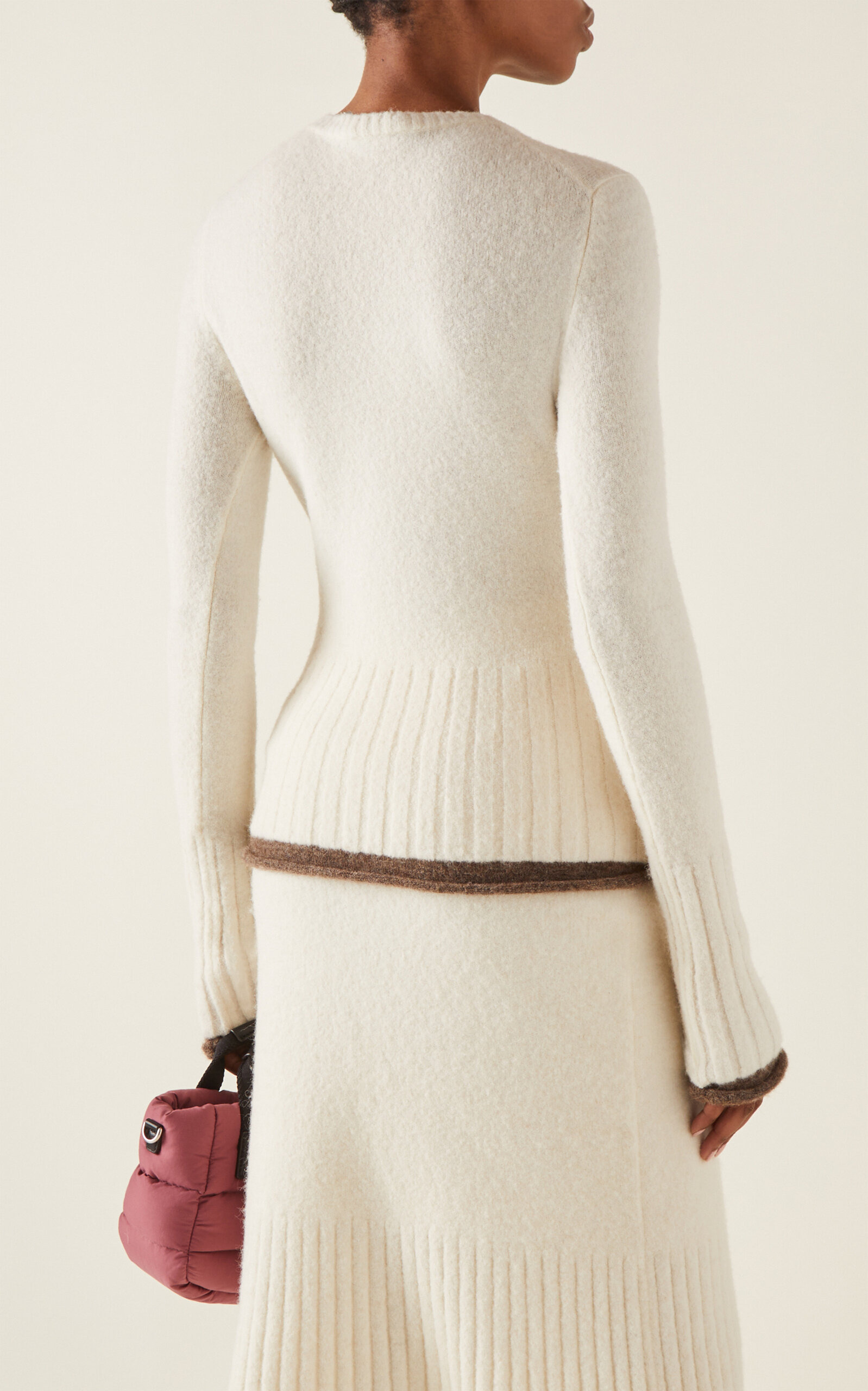 Knit Alpaca Wool-Blend Sweater white - 4