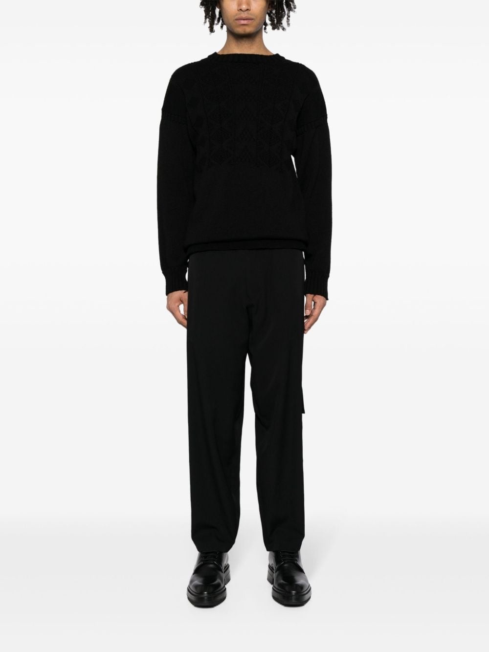 tapered-leg wool trousers - 2