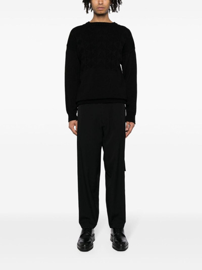 Yohji Yamamoto tapered-leg wool trousers outlook