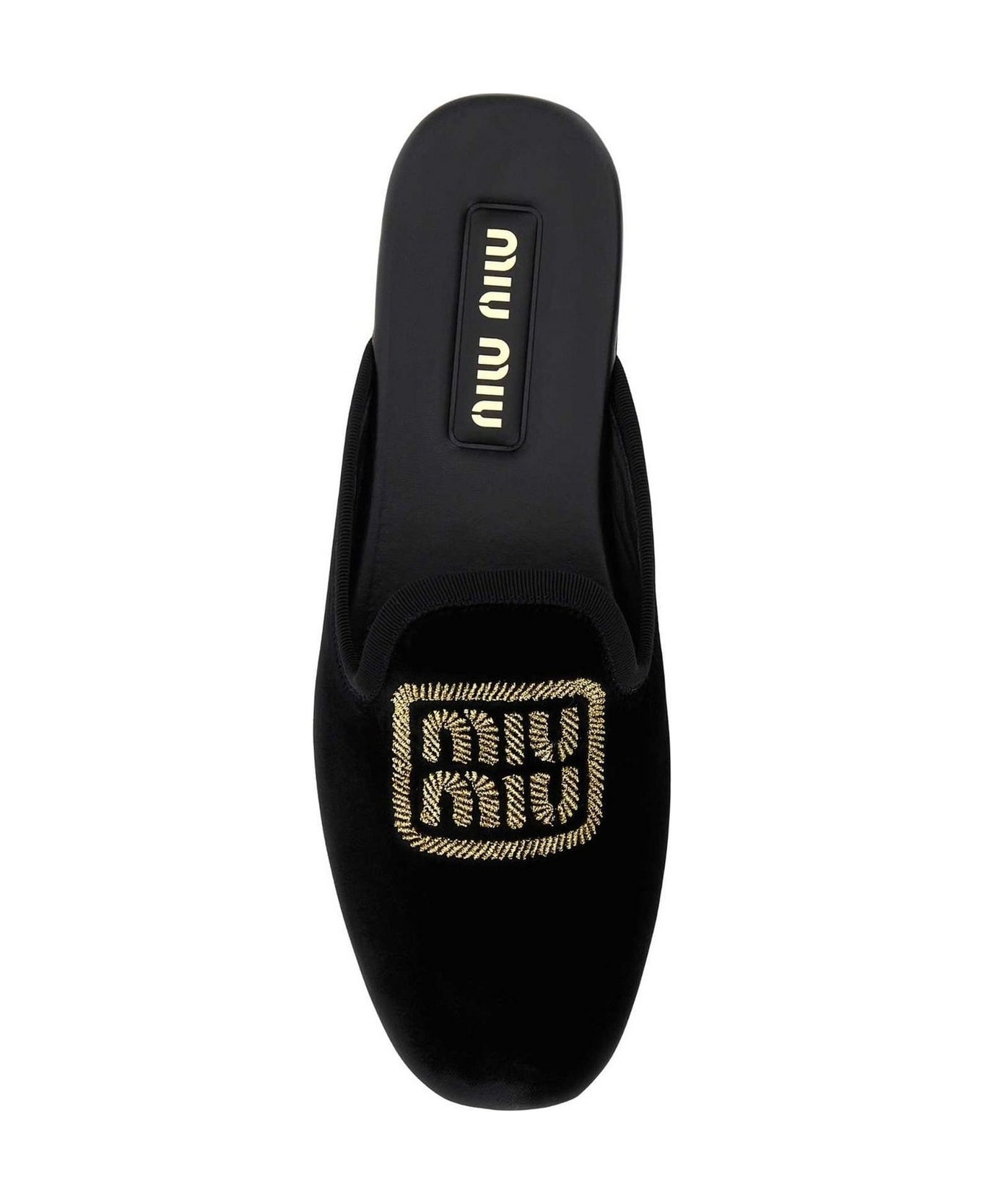 Logo Embroidered Slip-on Mules - 3