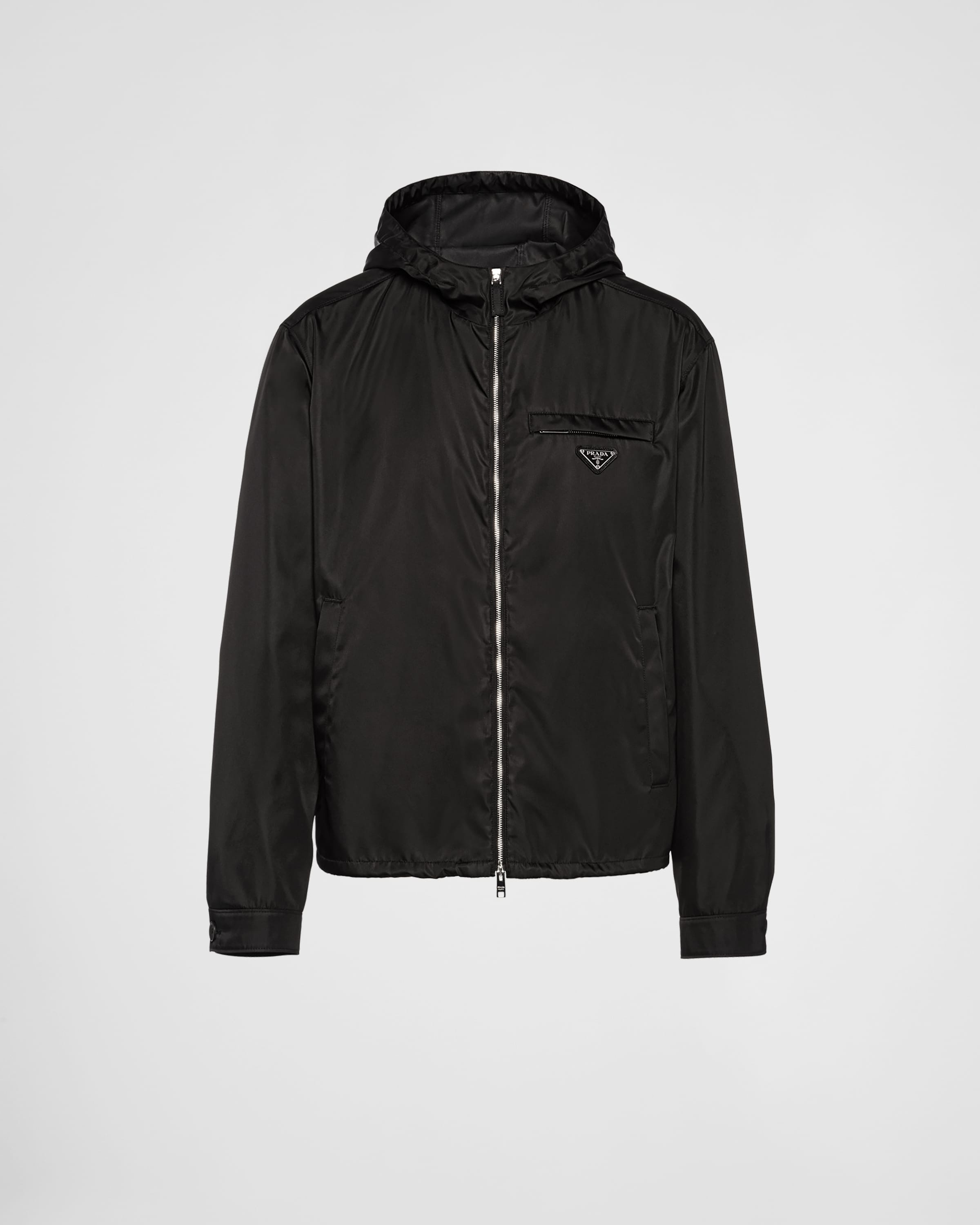 Re-Nylon hooded blouson jacket