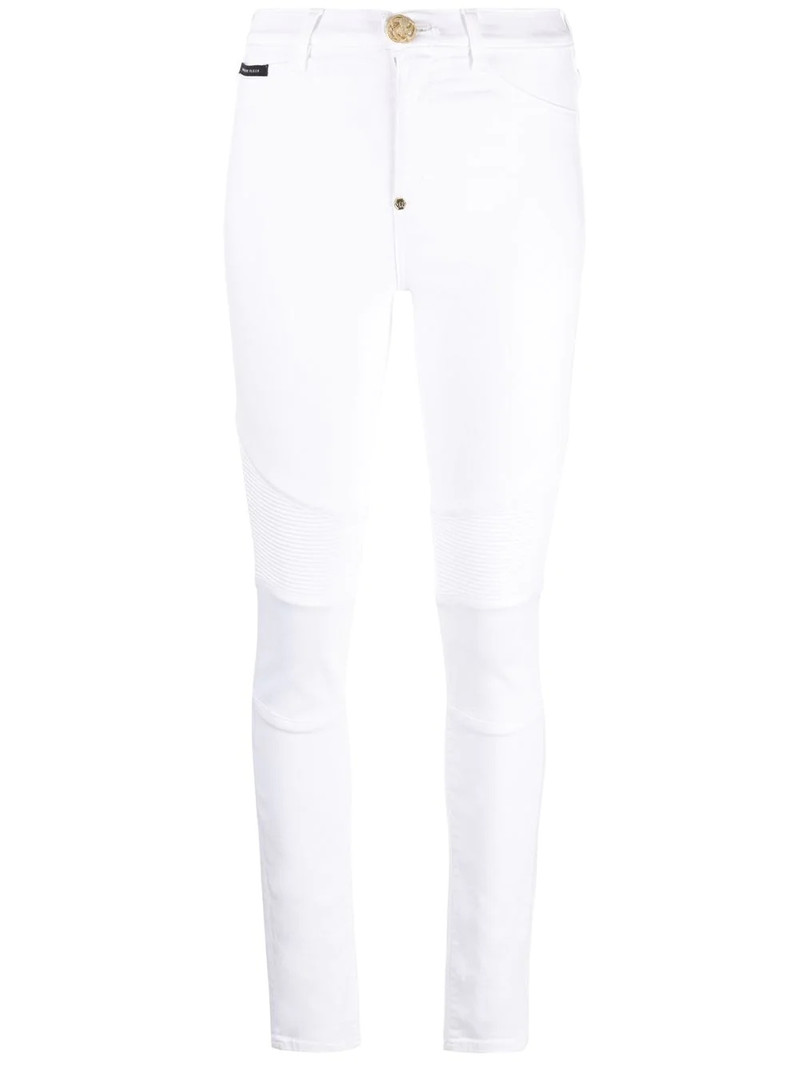 Biker high-waisted skinny jeans 1