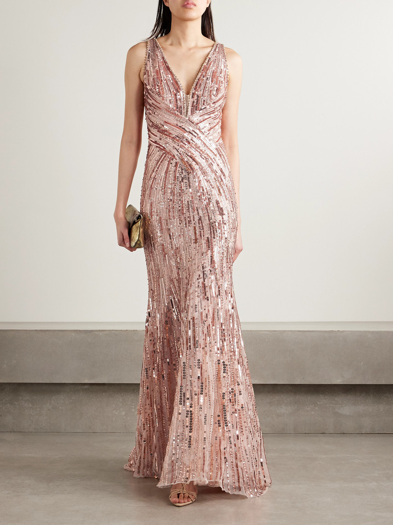 JENNY PACKHAM Luxor Cutout Embellished Tulle Gown outlook