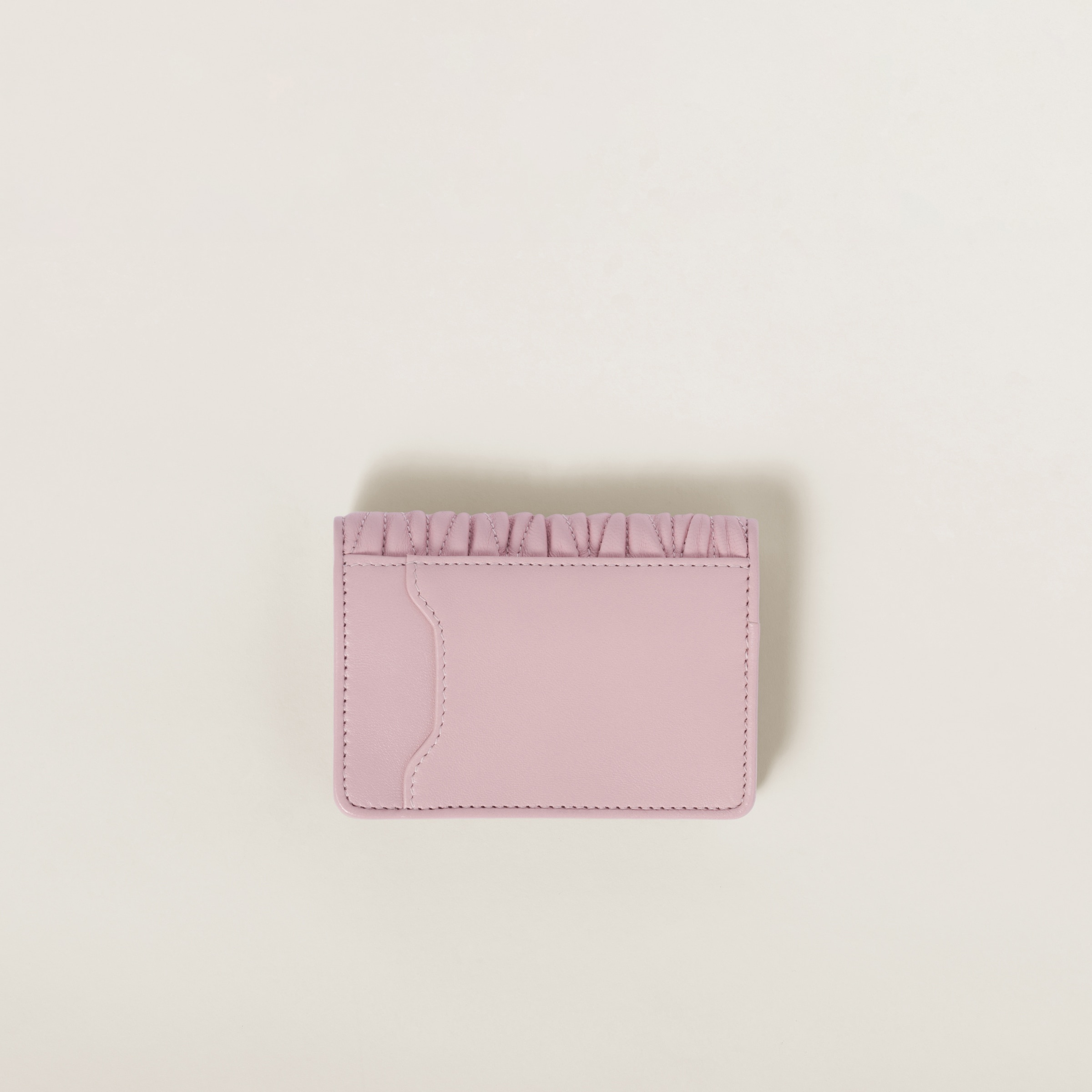 Matelassé nappa leather card holder - 3