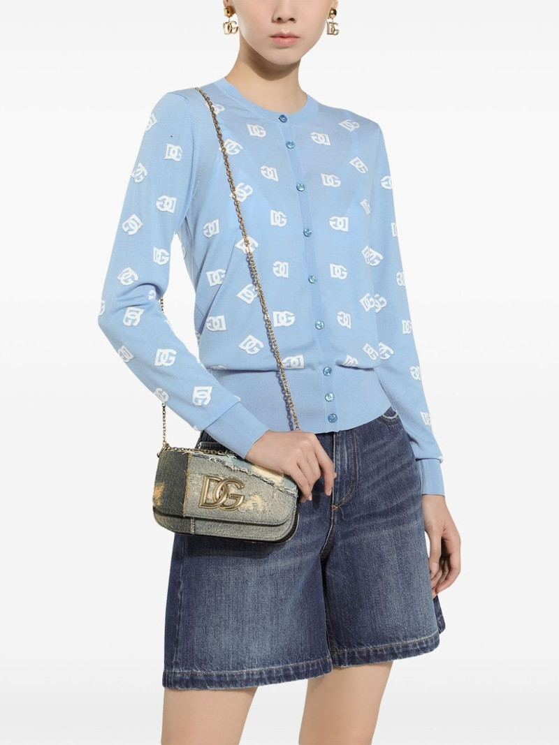 logo print cardigan 5