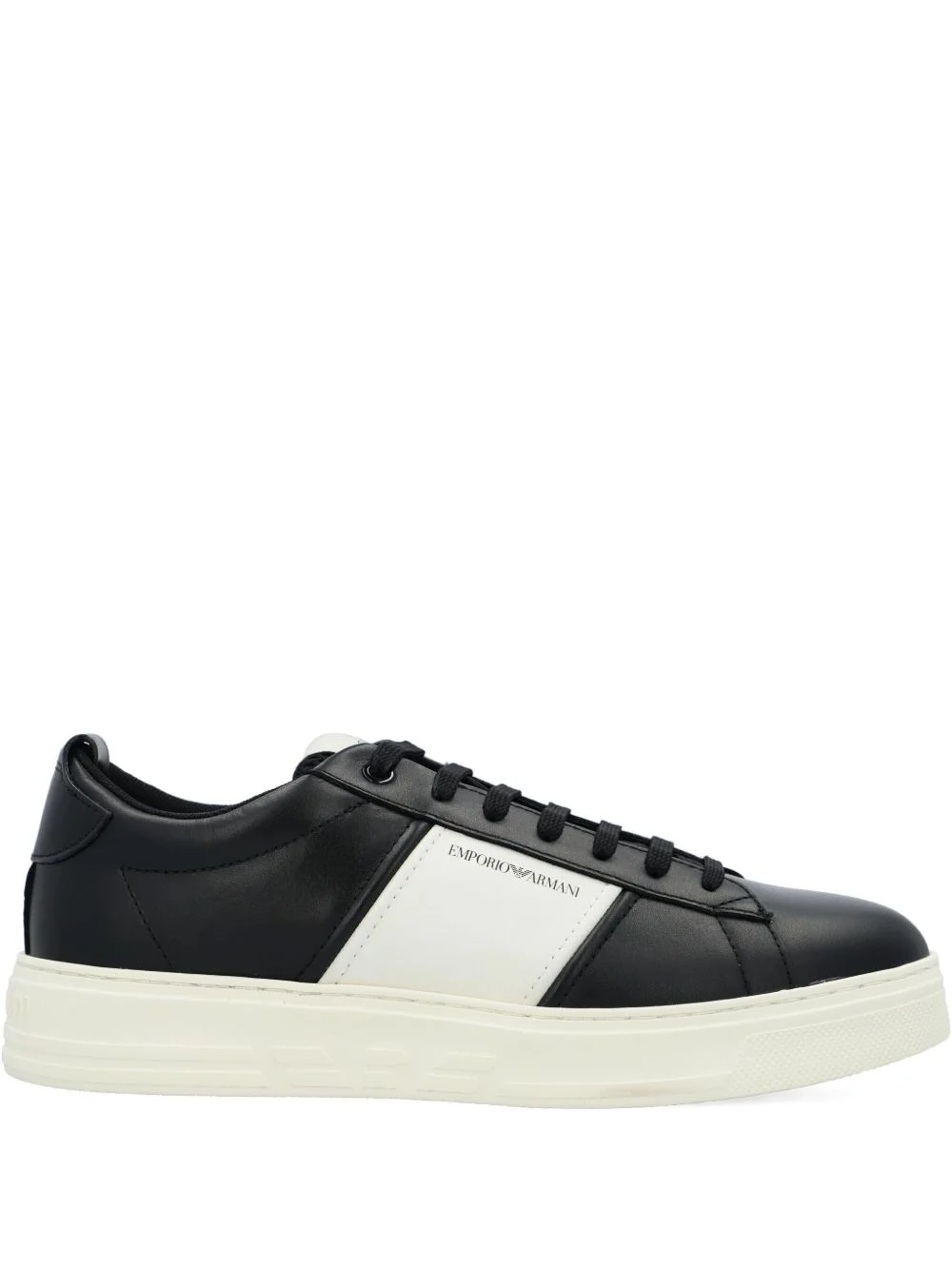 panelled lace-up sneakers - 1