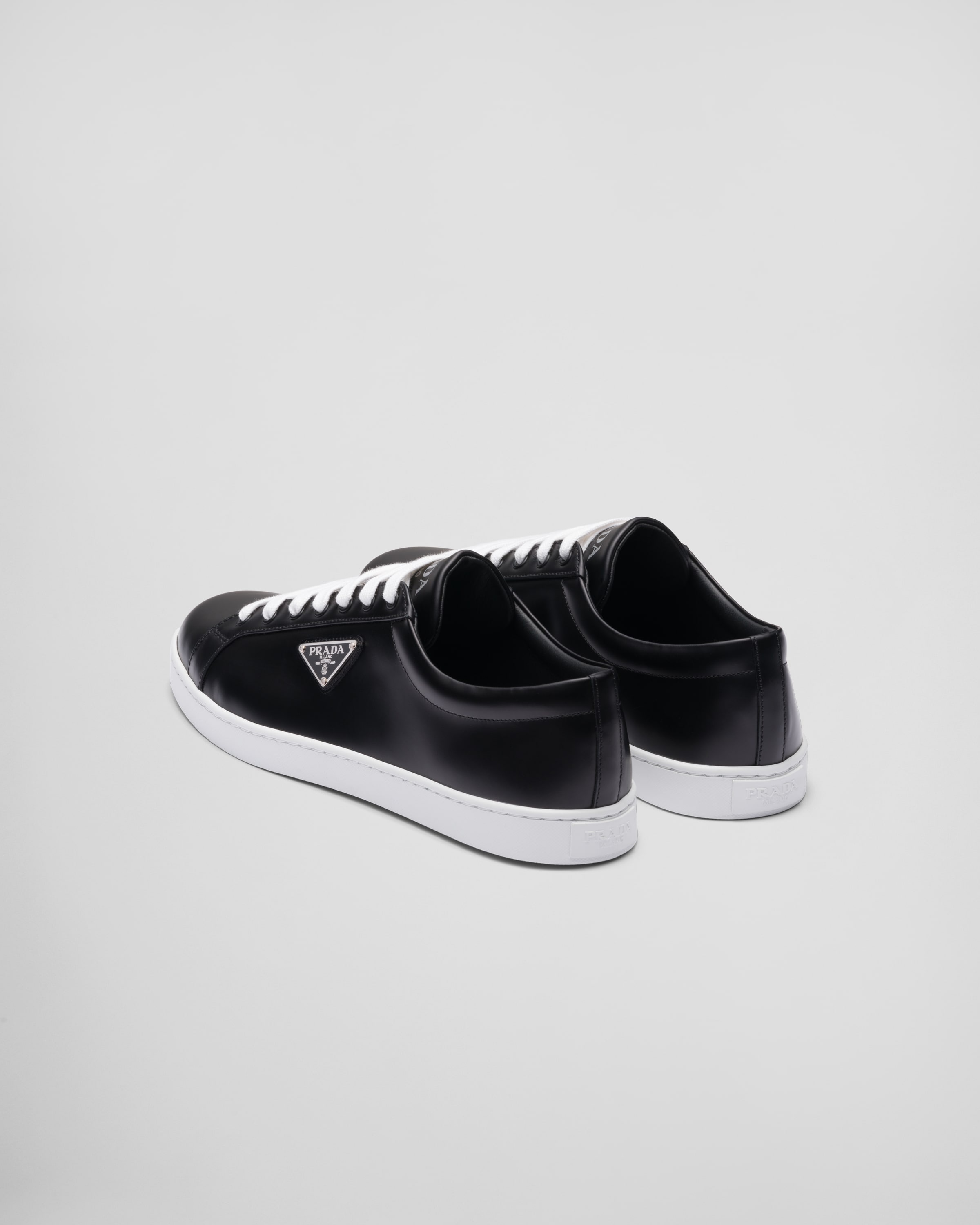 Brushed leather sneakers - 5