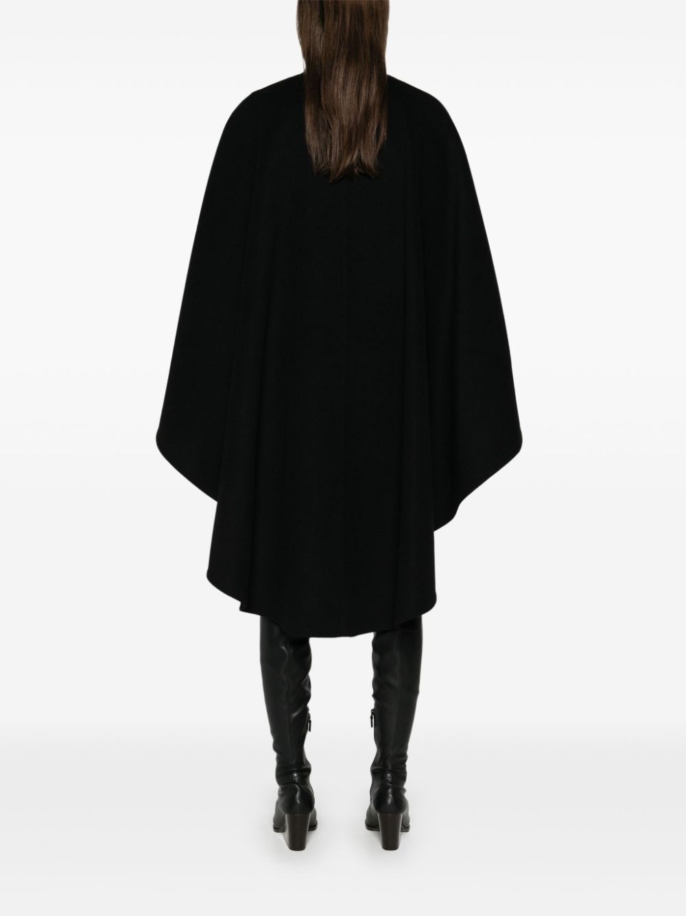 high-low wool cape - 4