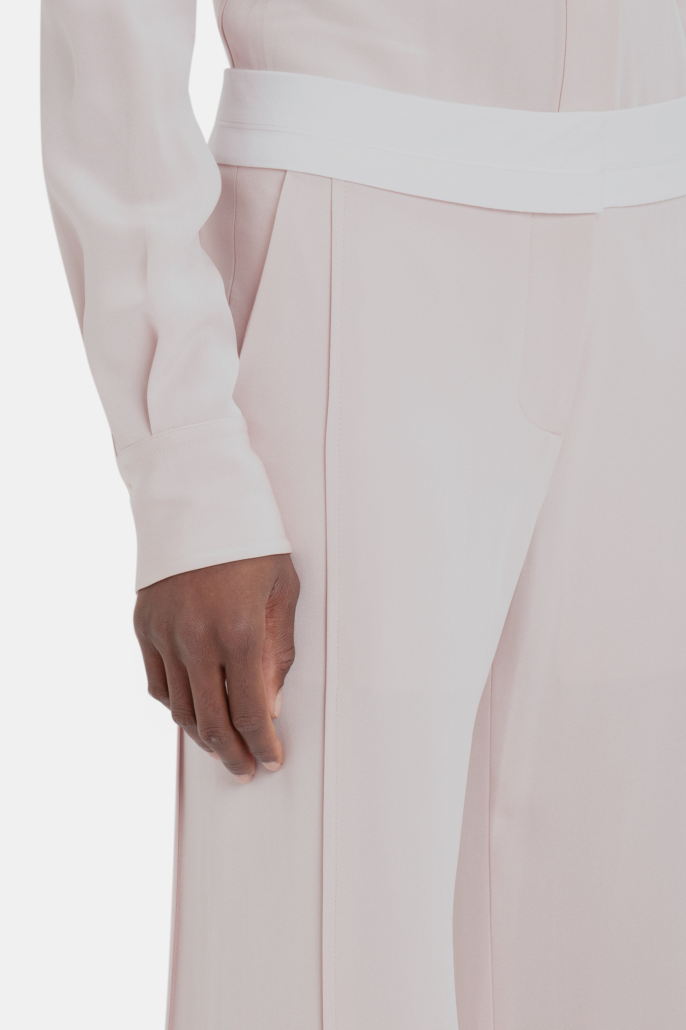 Side Panel Trouser In Blush - 7