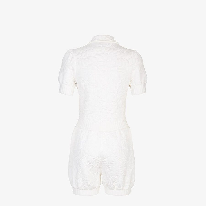 FENDI White viscose jumpsuit outlook