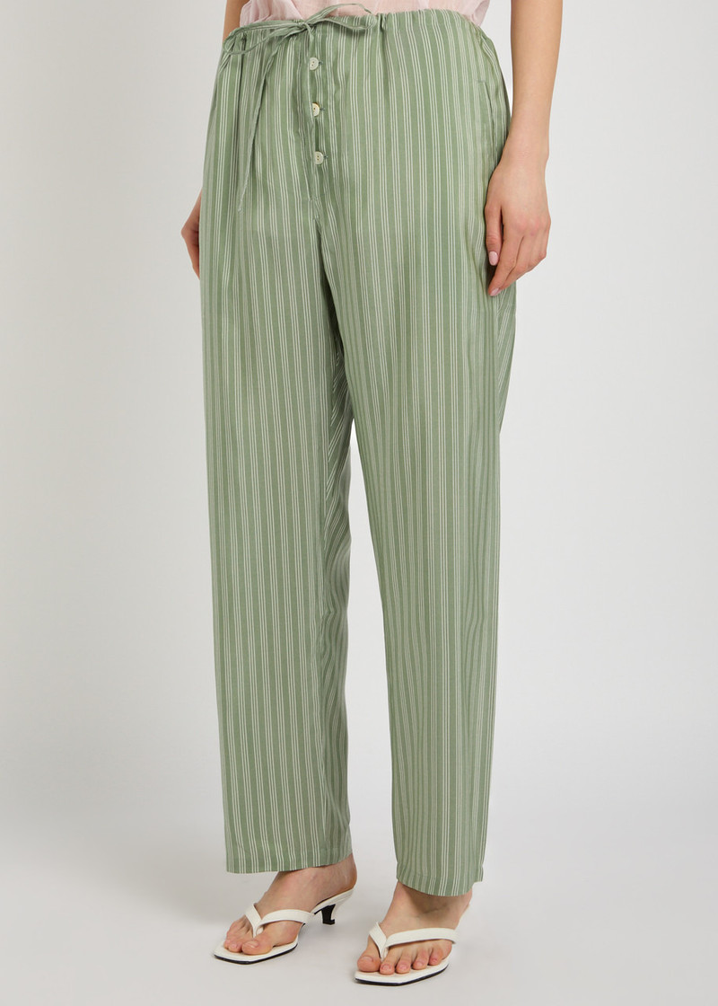BODE Bode Sylvan Striped Silk Trousers outlook