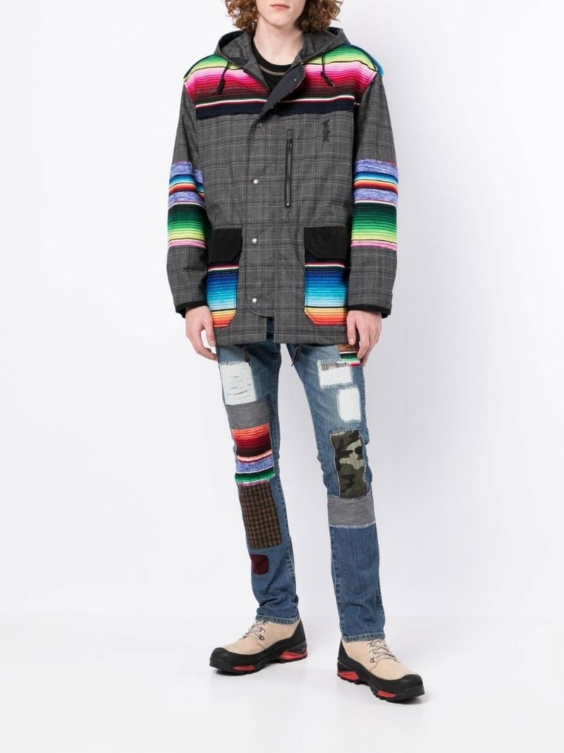 striped check jacket - 4