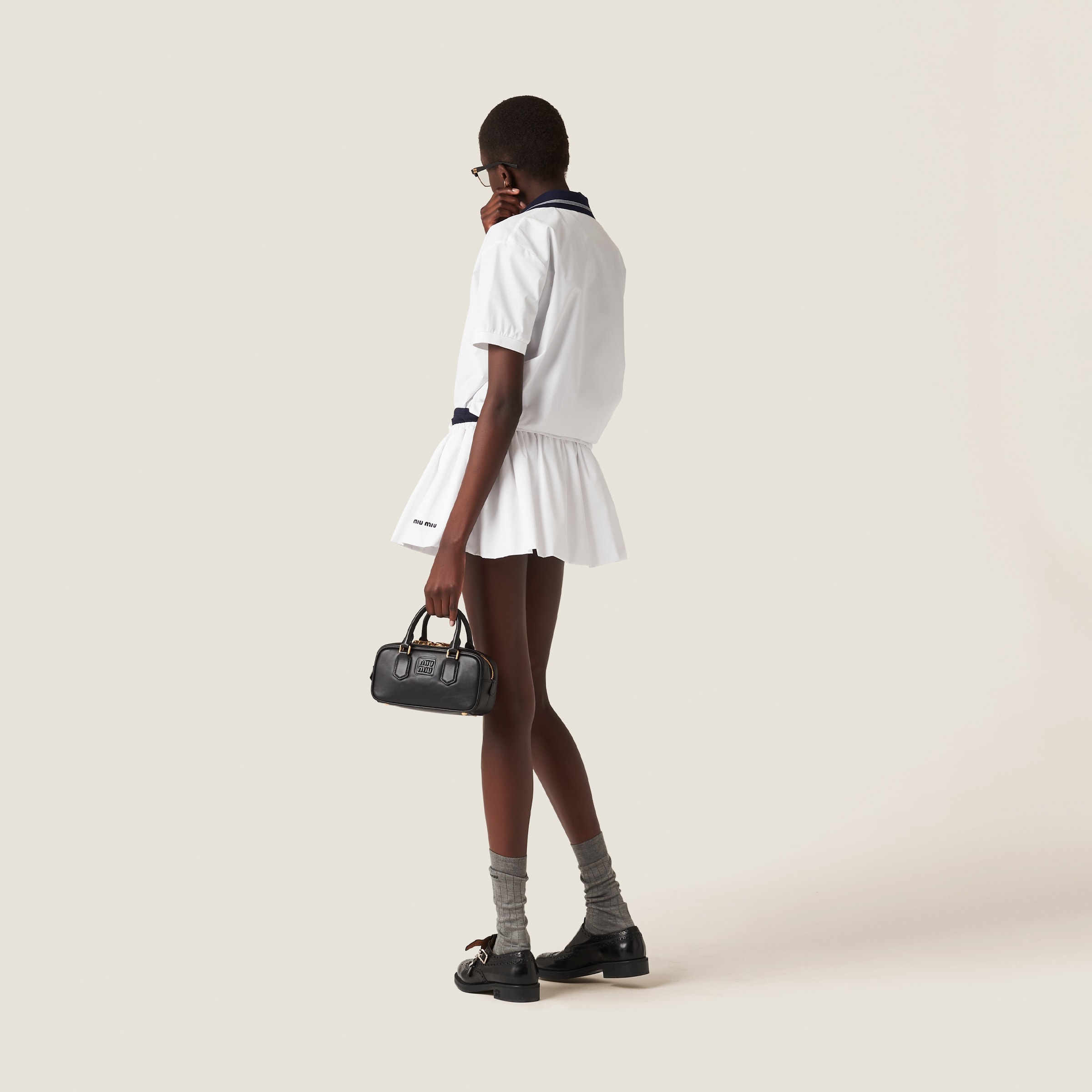 Poplin miniskirt - 3